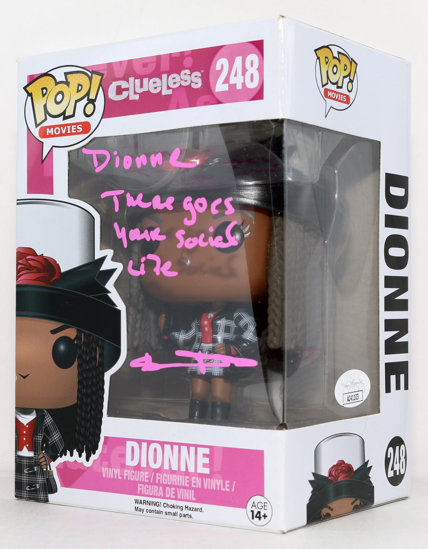
                  
                    Stacey Dash as Dionne Davenport in Clueless (JSA) Signed Funko POP! #248 with Character Name & Quote
                  
                
