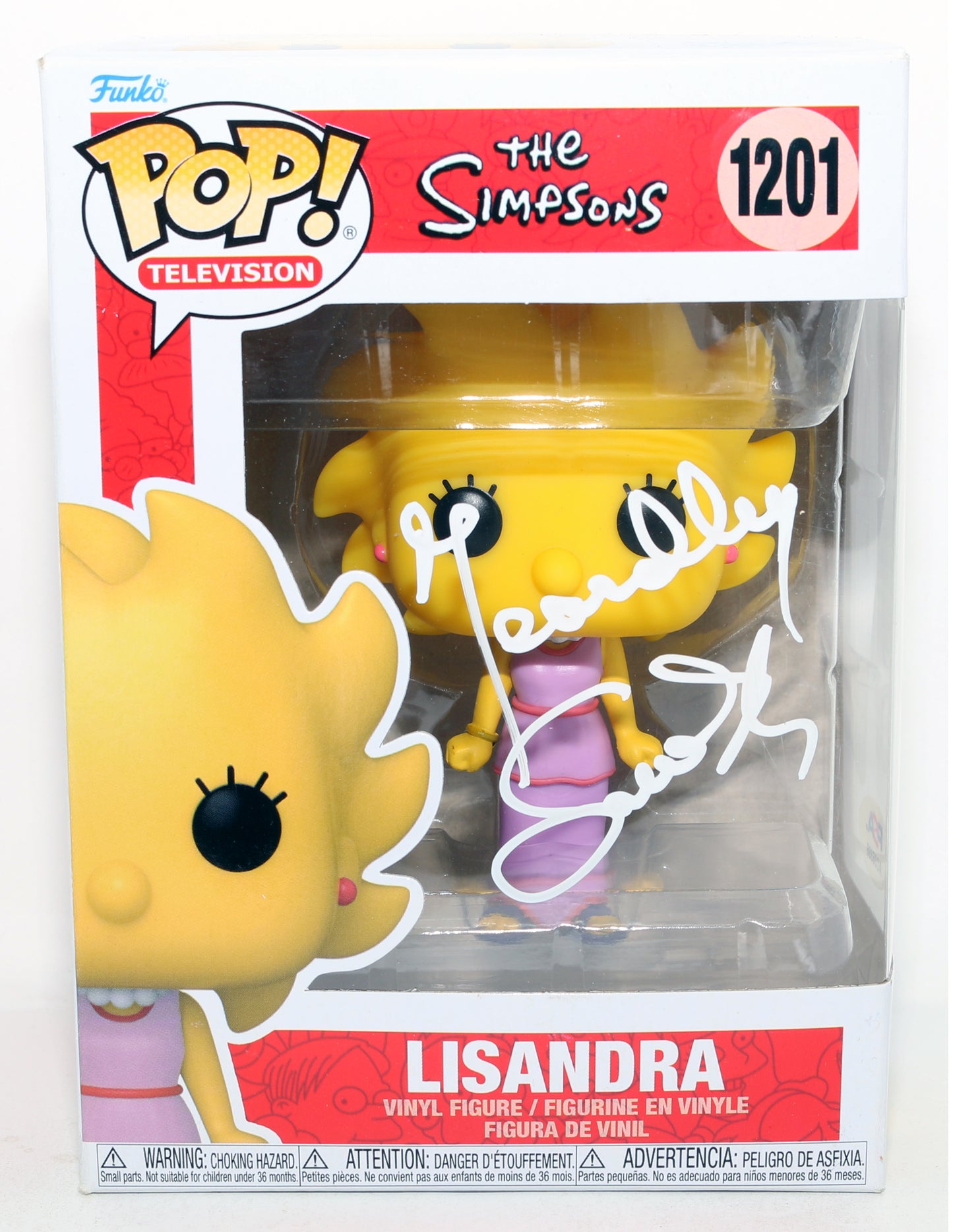 
                  
                    Yeardley Smith as Lisa Simpson in The Simpsons (PSA) Signed Funko POP! #1201
                  
                