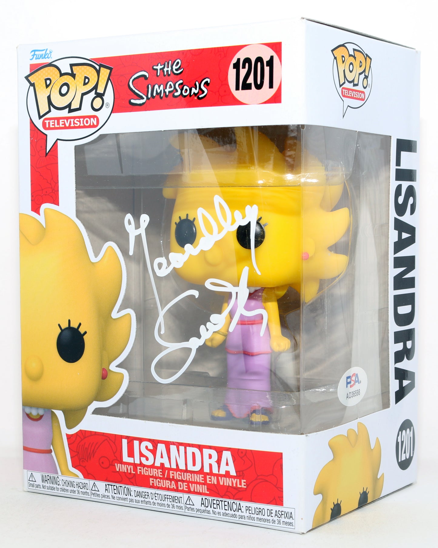 
                  
                    Yeardley Smith as Lisa Simpson in The Simpsons (PSA) Signed Funko POP! #1201
                  
                