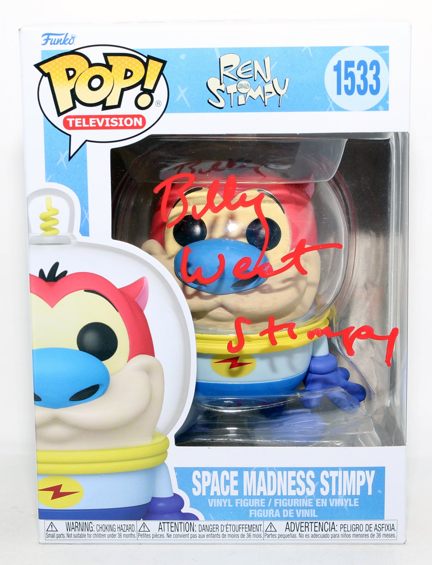 
                  
                    Billy West as Stimpy in The Ren & Stimpy Show (Celebrity Marketing) Signed Funko POP! #1533 with Character Name
                  
                