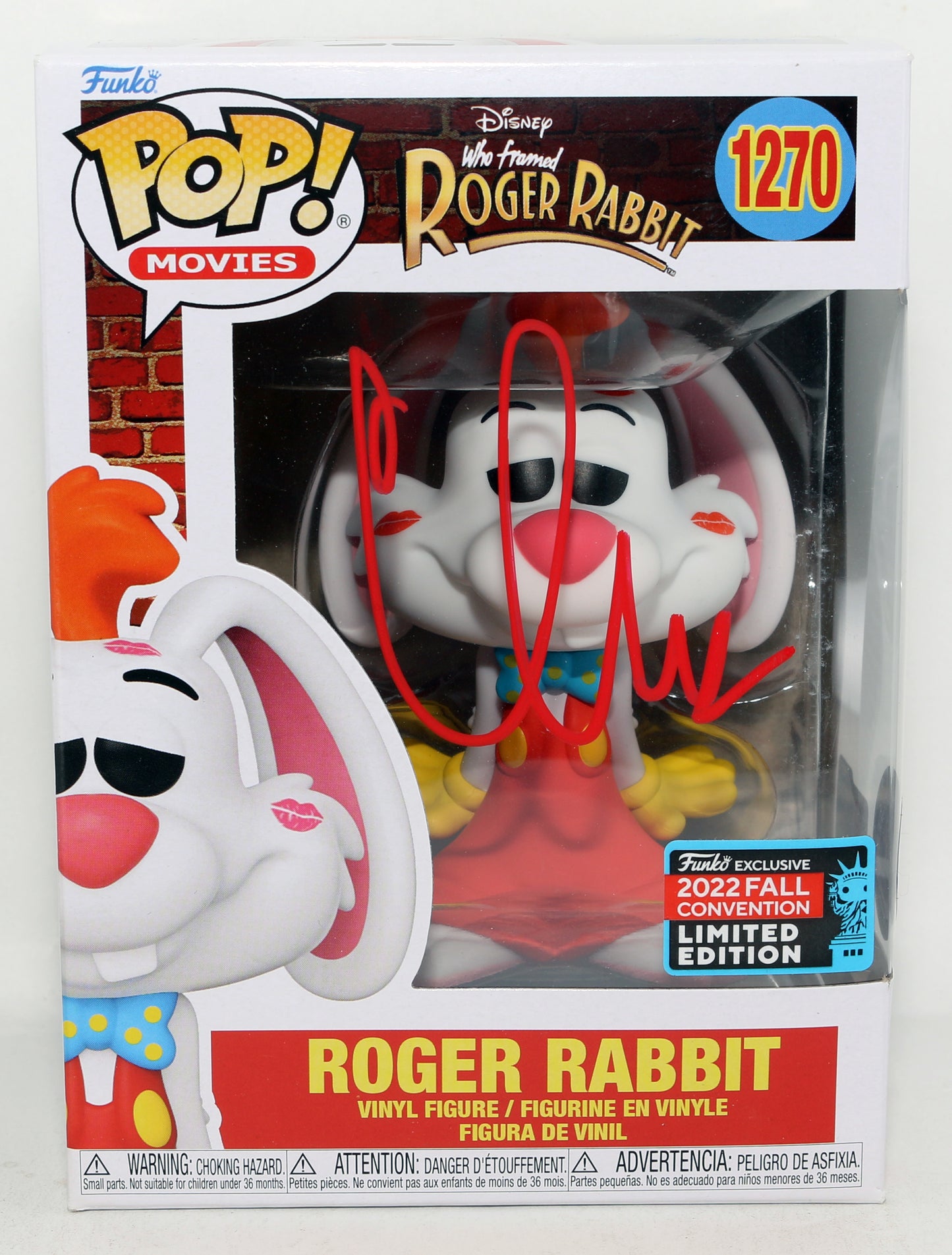 
                  
                    Charles Fleischer as Roger Rabbit in Who Framed Roger Rabbit 2022 Fall Convention LE OC Celebrity Marketing Signature Series 34/50 (Celebrity Marketing) Signed Funko POP! #1270
                  
                