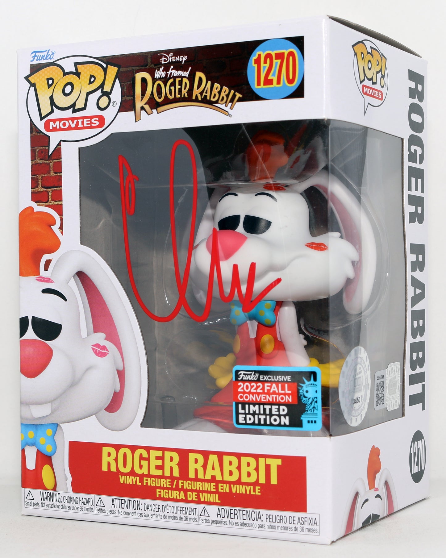 
                  
                    Charles Fleischer as Roger Rabbit in Who Framed Roger Rabbit 2022 Fall Convention LE OC Celebrity Marketing Signature Series 34/50 (Celebrity Marketing) Signed Funko POP! #1270
                  
                
