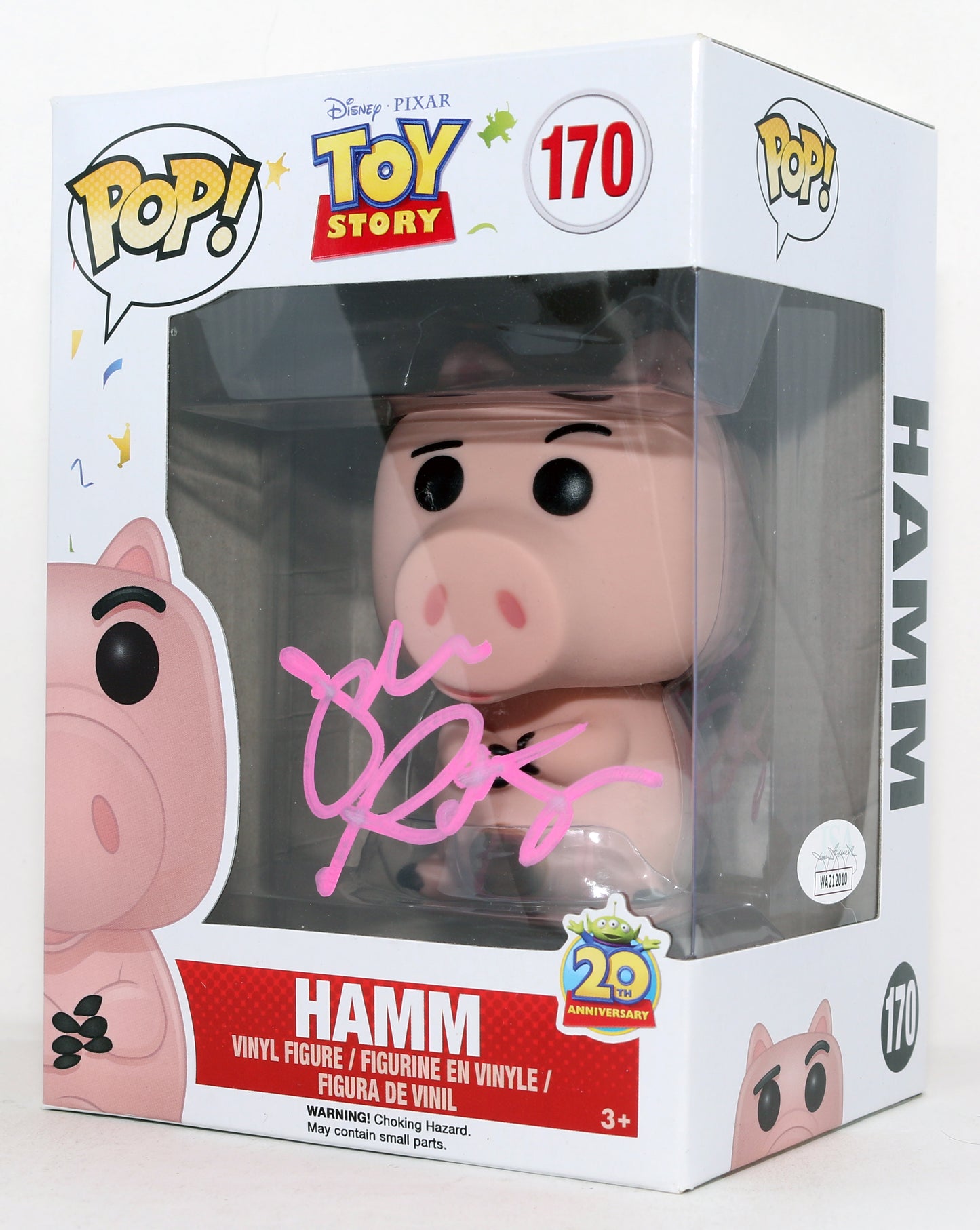 
                  
                    John Ratzenberger as Hamm in Toy Story (JSA) Signed Funko POP! #170
                  
                