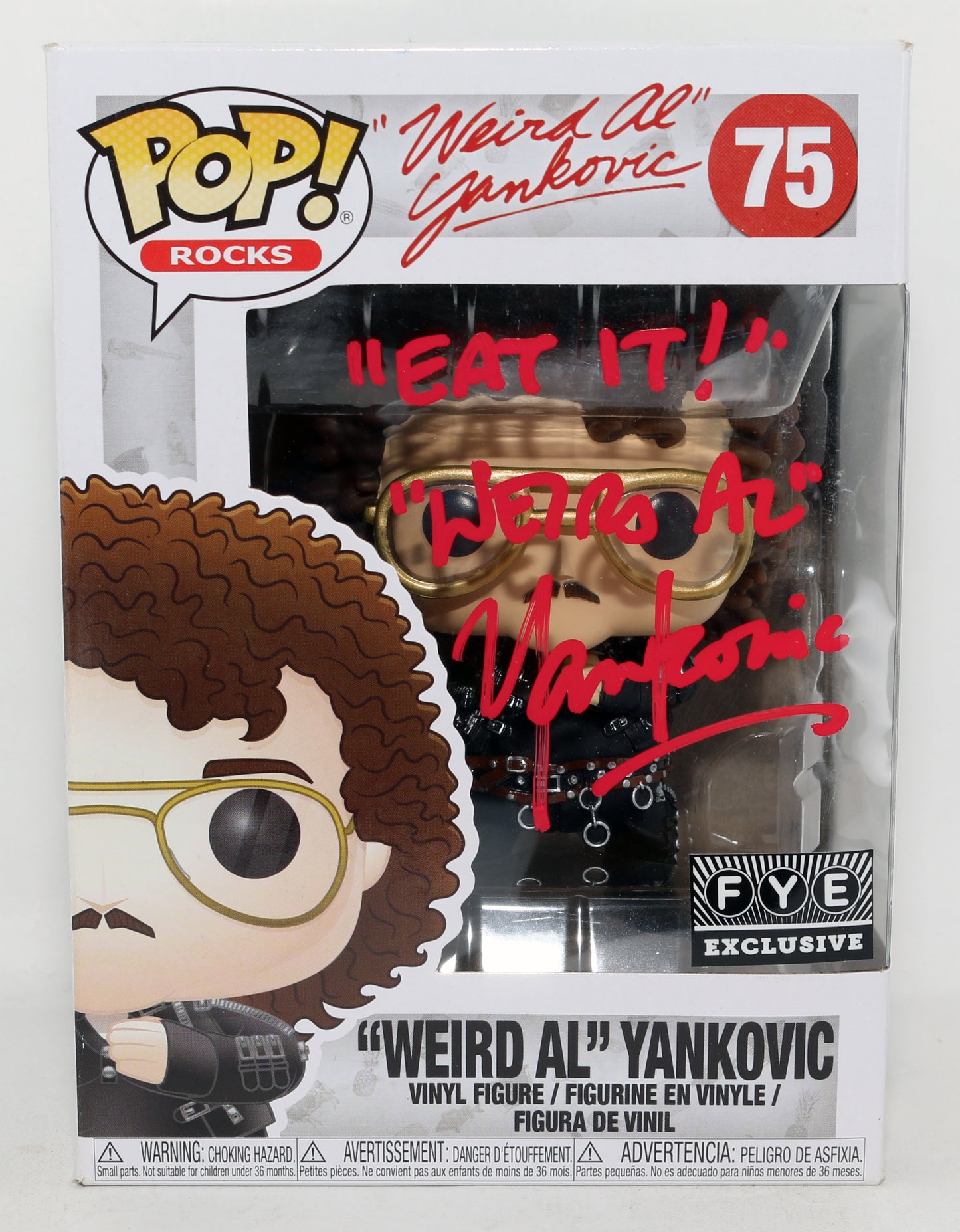 
                  
                    Weird Al Yankovic Singer & Musician FYE Exclusive Signed Funko POP! #75 with Quote
                  
                