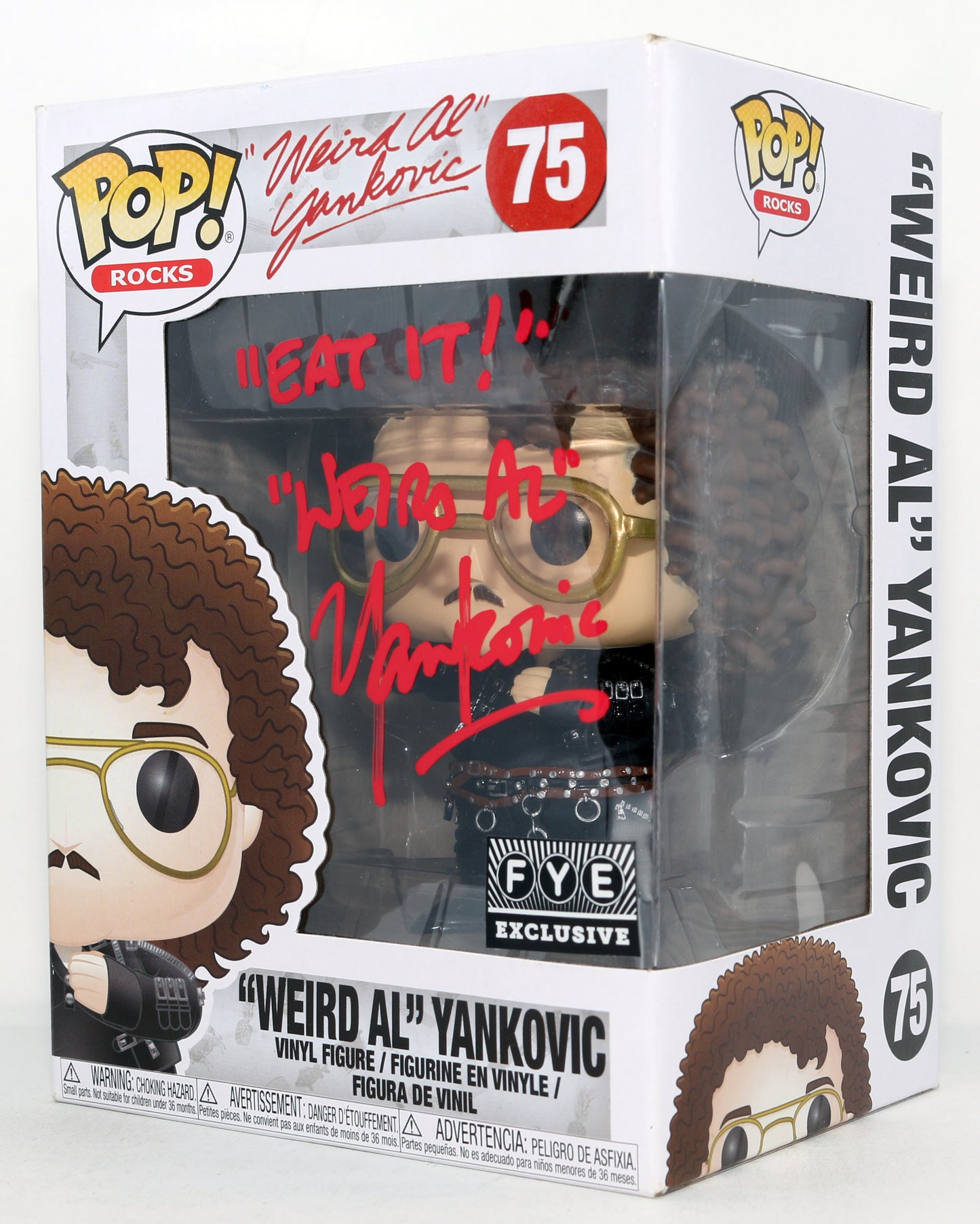 
                  
                    Weird Al Yankovic Singer & Musician FYE Exclusive Signed Funko POP! #75 with Quote
                  
                