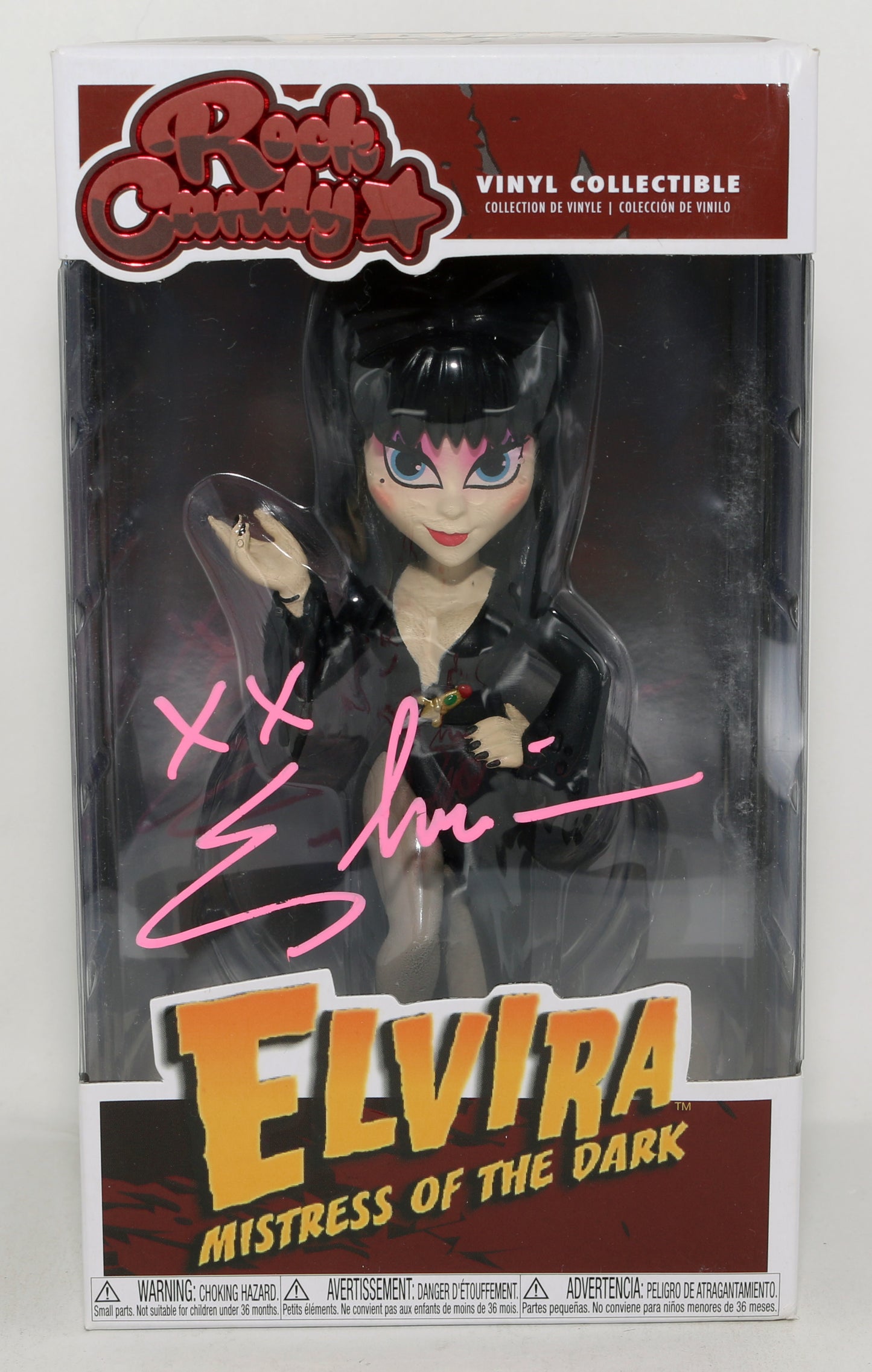
                  
                    Cassandra Peterson as Elvira in Elvira: Mistress of the Dark (JSA) Signed Rock Candy Vinyl Collectible
                  
                