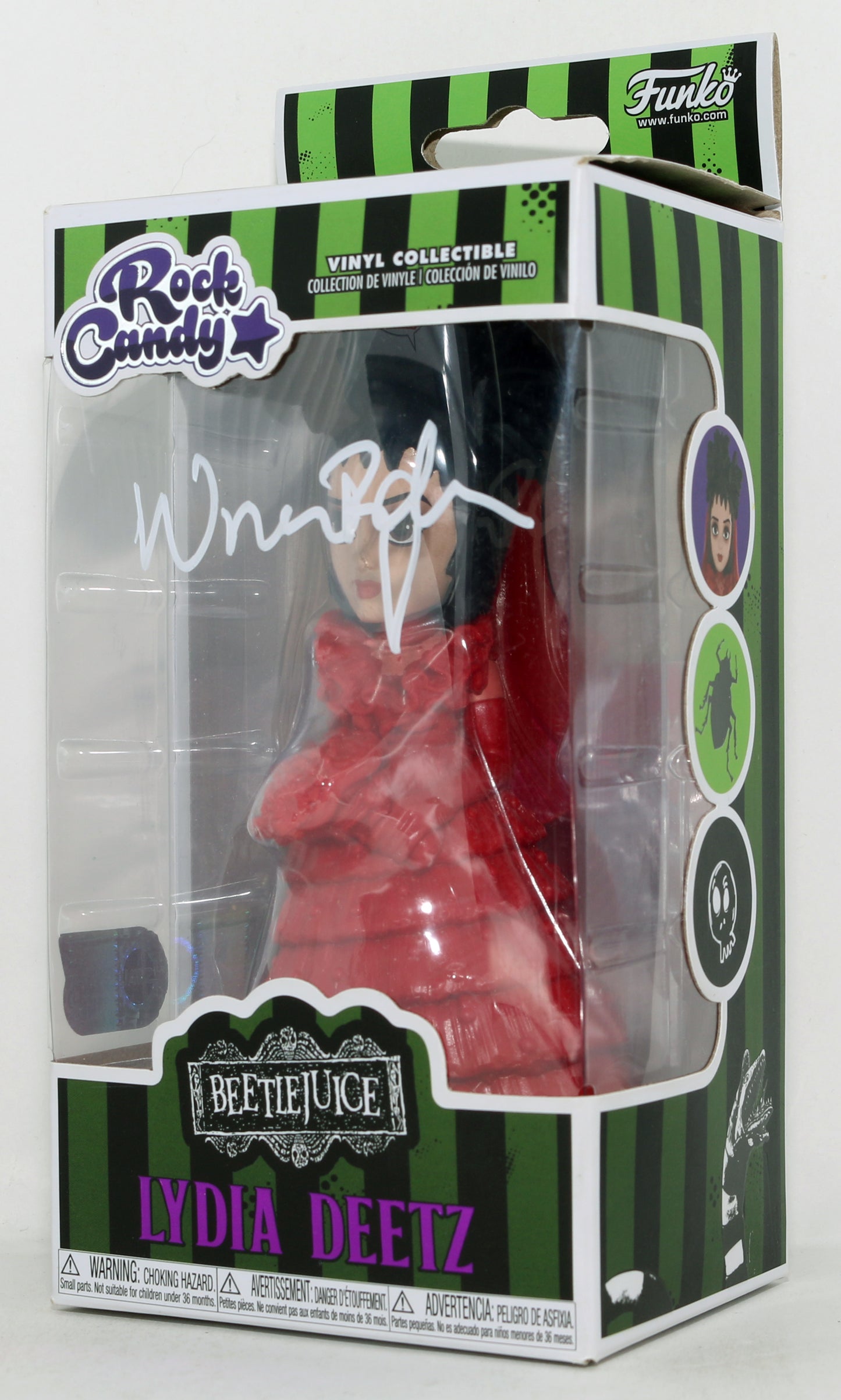 
                  
                    Winona Ryder as Lydia Deetz in Beetlejuice (SWAU) Signed Rock Candy Vinyl Collectible
                  
                