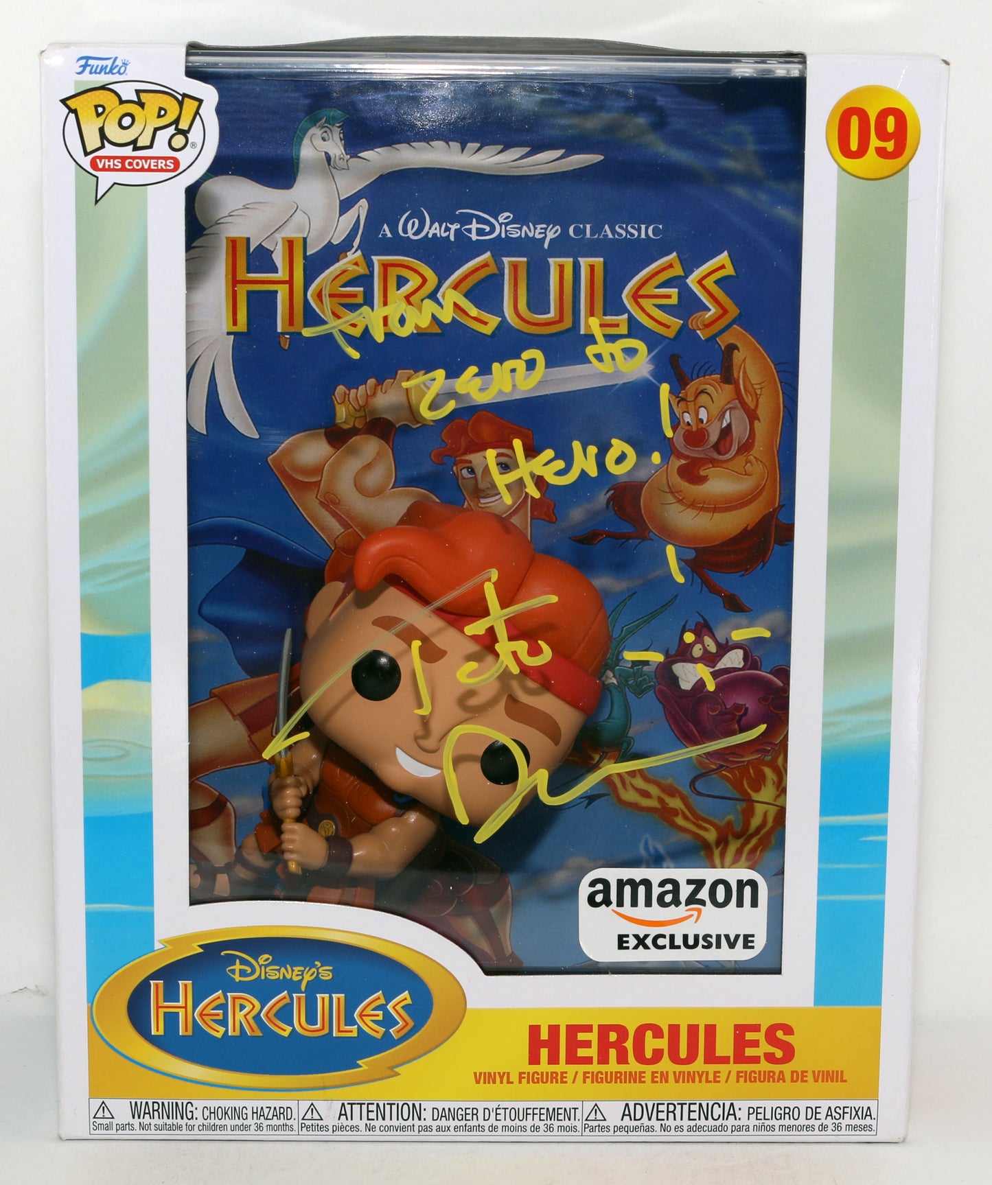 
                  
                    Tate Donovan as Hercules in Hercules Amazon Exclusive (JSA) Signed Oversized Funko POP! #09 with Quote
                  
                