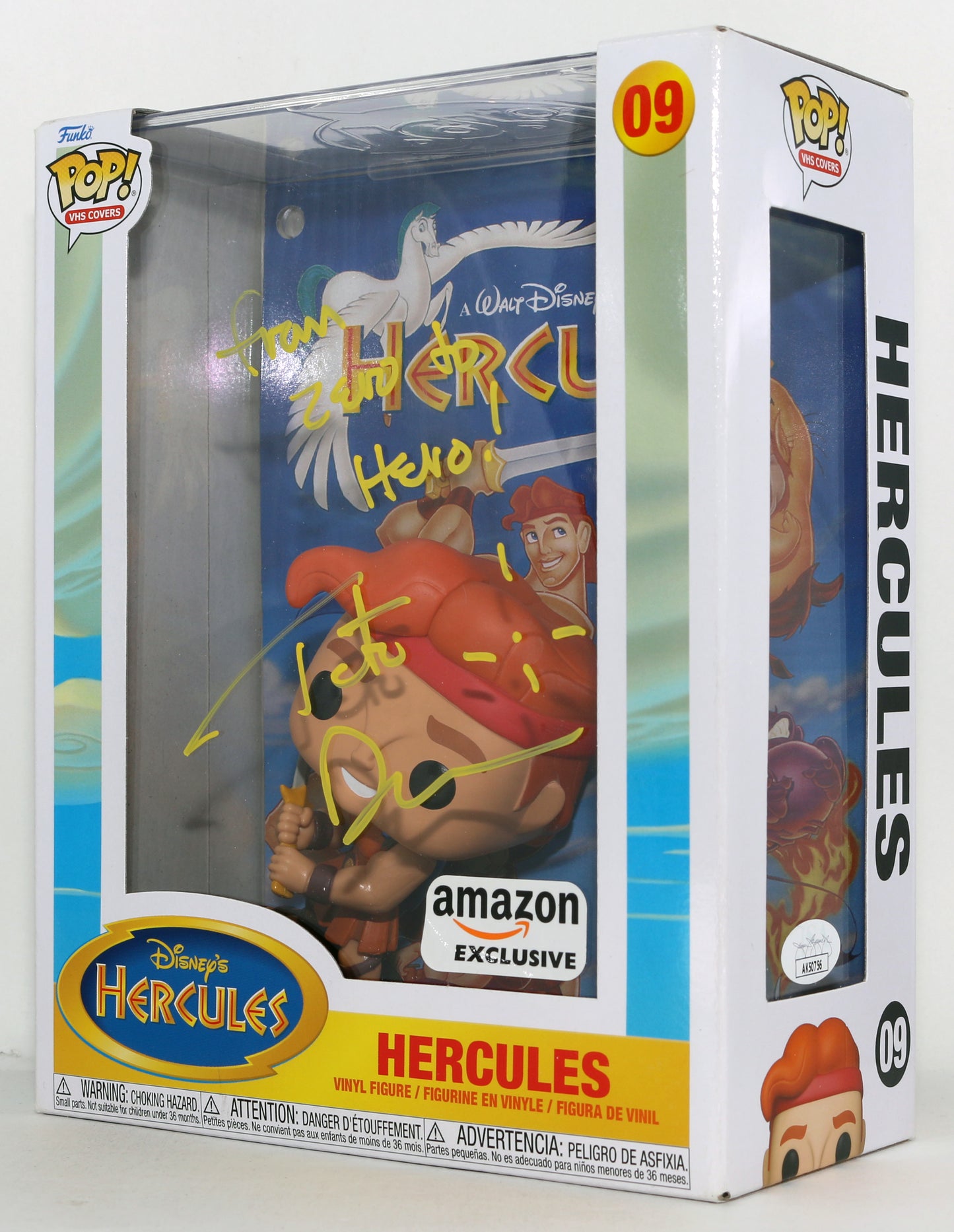 
                  
                    Tate Donovan as Hercules in Hercules Amazon Exclusive (JSA) Signed Oversized Funko POP! #09 with Quote
                  
                