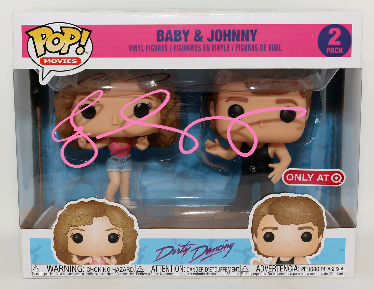 
                  
                    Jennifer Grey as Baby in Dirty Dancing Target Exclusive (Official Pix) Signed Funko POP! 2-Pack
                  
                