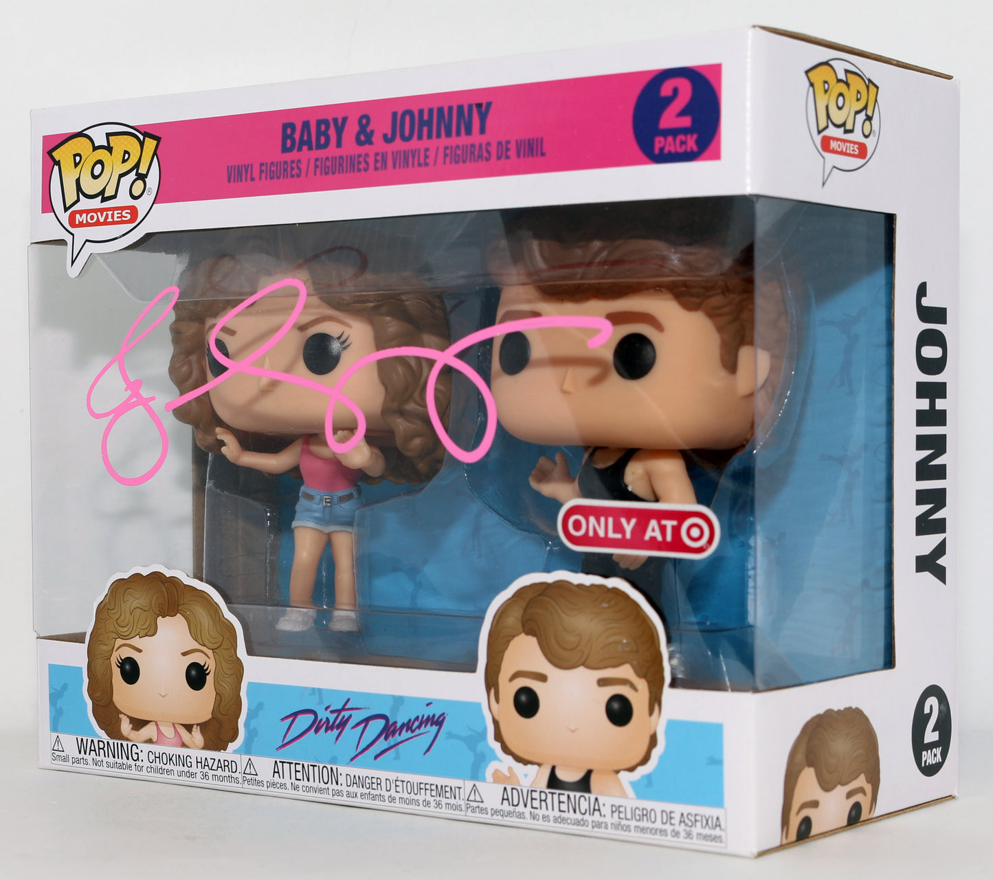 
                  
                    Jennifer Grey as Baby in Dirty Dancing Target Exclusive (Official Pix) Signed Funko POP! 2-Pack
                  
                