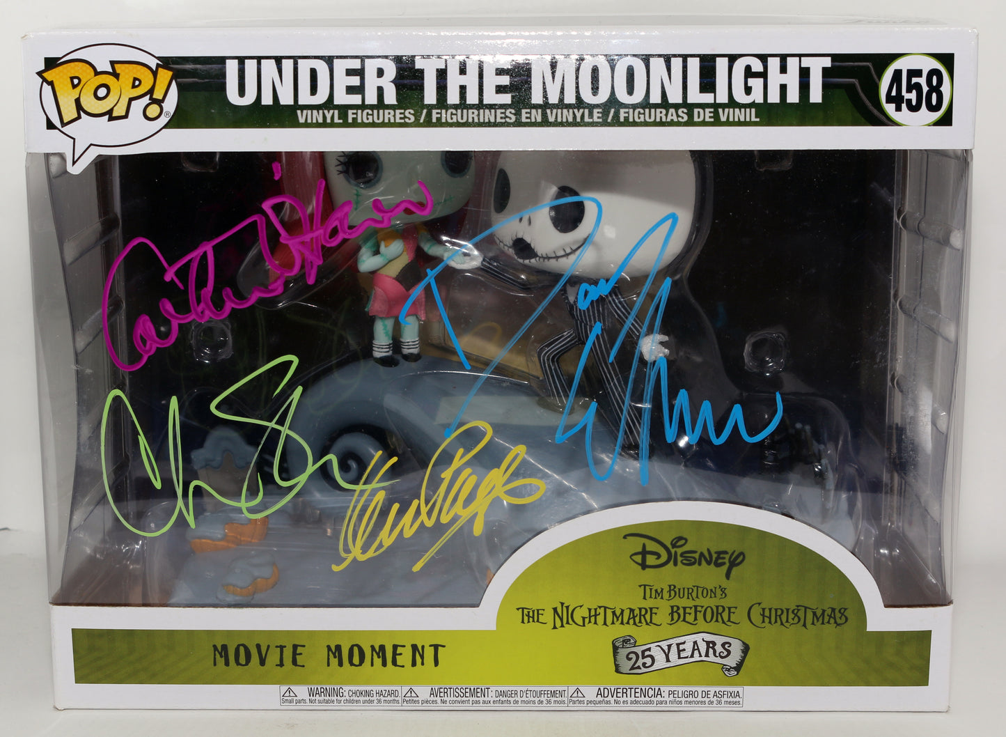 
                  
                    The Nightmare Before Christmas Movie Moments Oversized Funko POP! #458 (Beckett) Cast Signed by Danny Elfman, Catherine O'Hara, Chris Sarandon, & Ken Page
                  
                