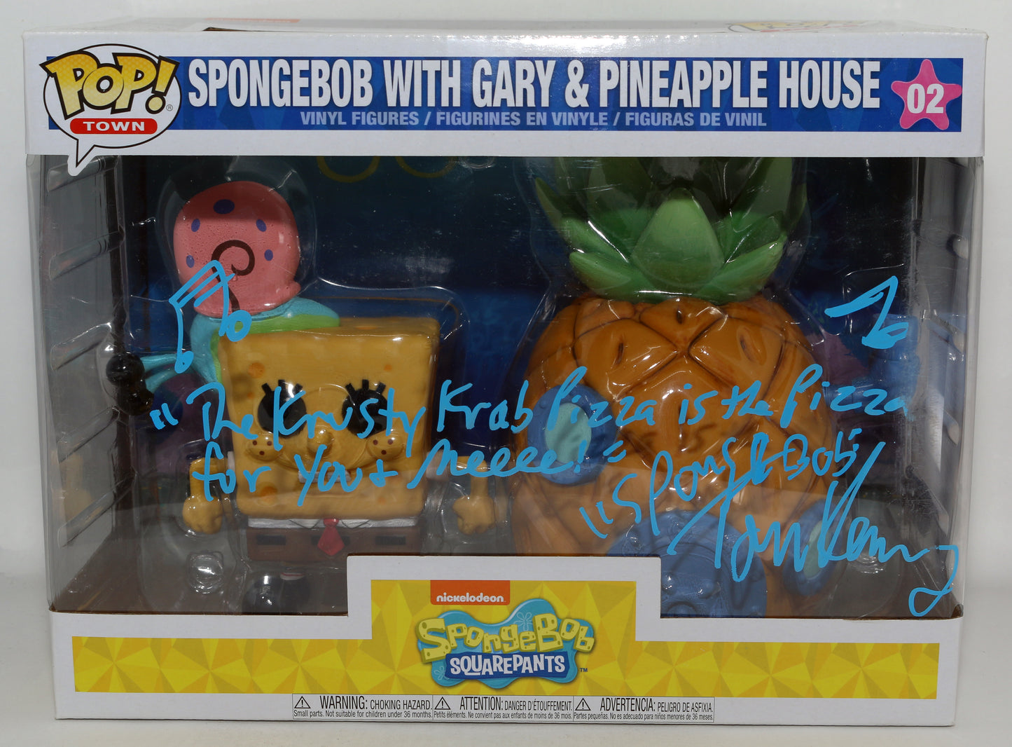 
                  
                    Tom Kenny as SpongeBob SquarePants in SpongeBob SquarePants (SWAU) Signed Oversized Funko POP! #02 with Character Name & Quote
                  
                