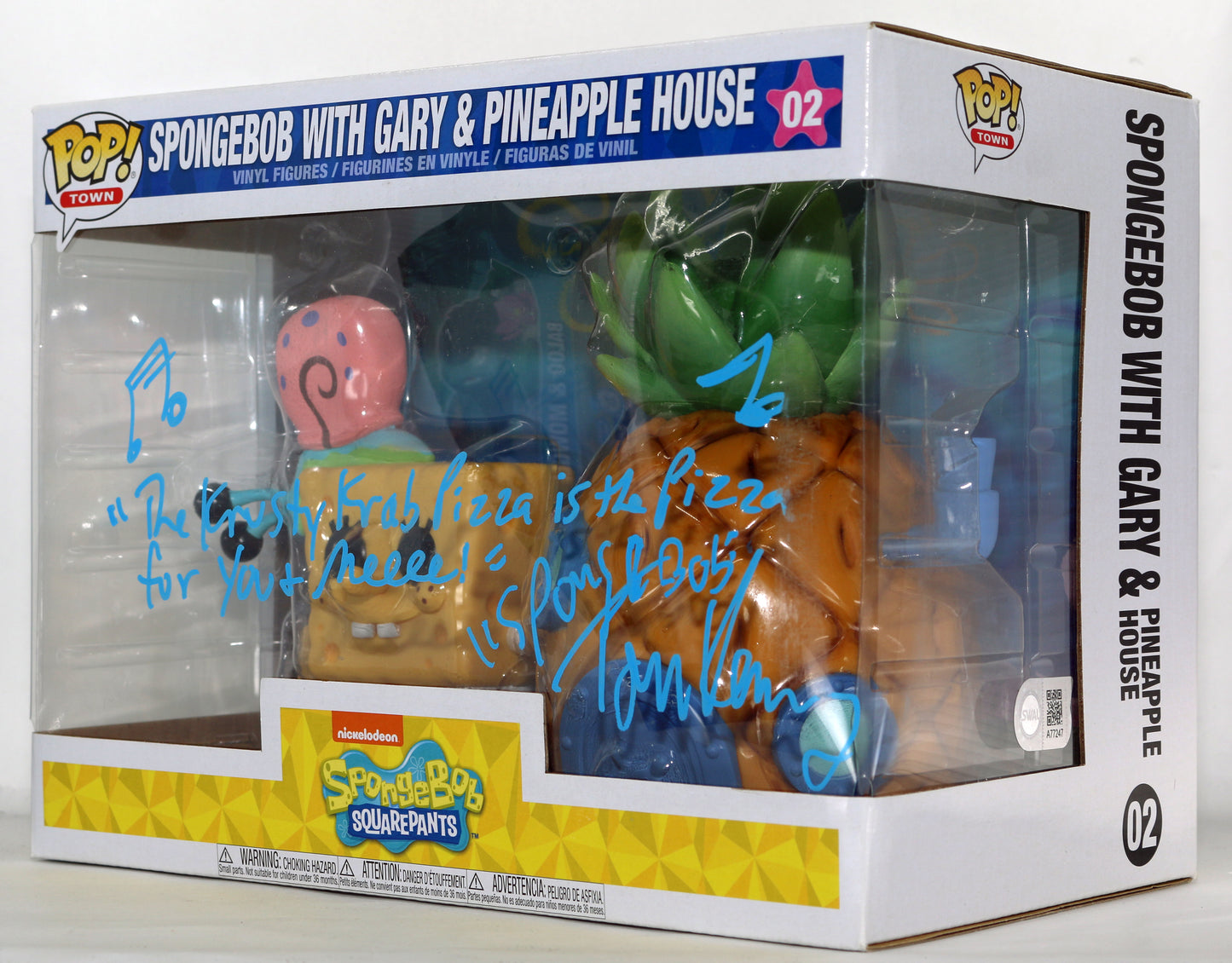 
                  
                    Tom Kenny as SpongeBob SquarePants in SpongeBob SquarePants (SWAU) Signed Oversized Funko POP! #02 with Character Name & Quote
                  
                