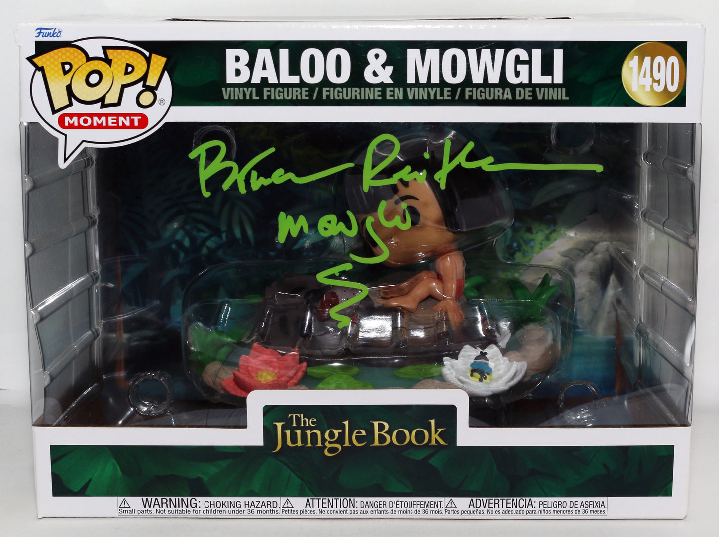 
                  
                    Bruce Reitherman as Mowgli in The Jungle Book Signed Oversized Funko POP! #1490 with Character Name
                  
                