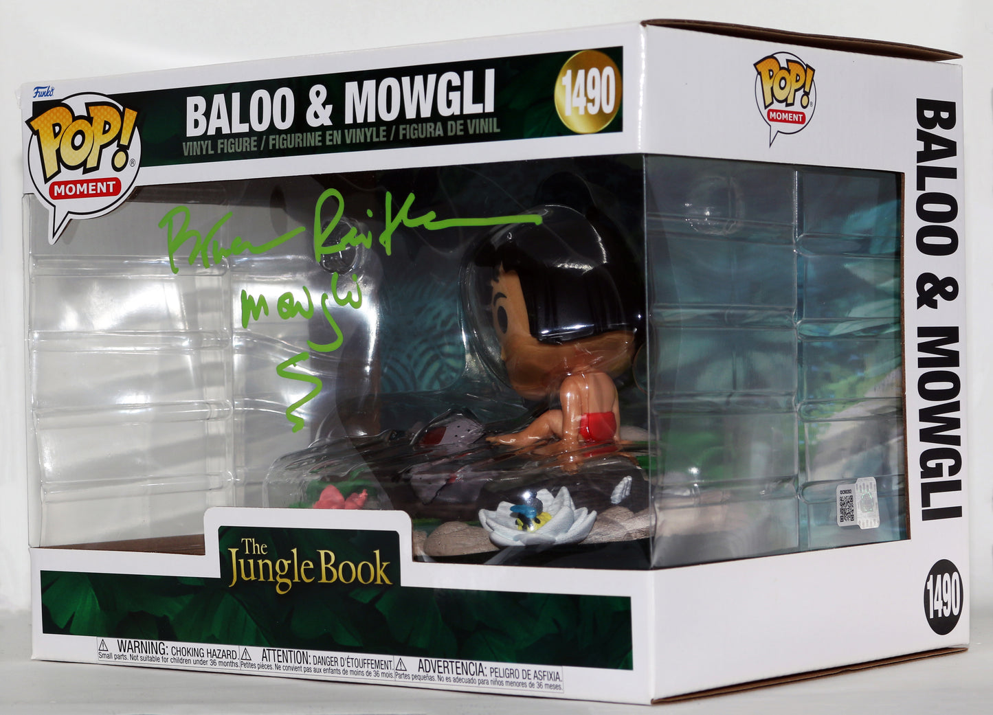 
                  
                    Bruce Reitherman as Mowgli in The Jungle Book Signed Oversized Funko POP! #1490 with Character Name
                  
                