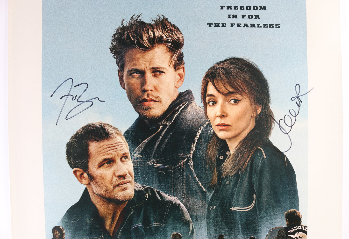 
                  
                    The Bikeriders 27x40 Poster Cast Signed by Austin Butler, Jodie Comer, Norman Reedus, & Director: Jeff Nichols
                  
                