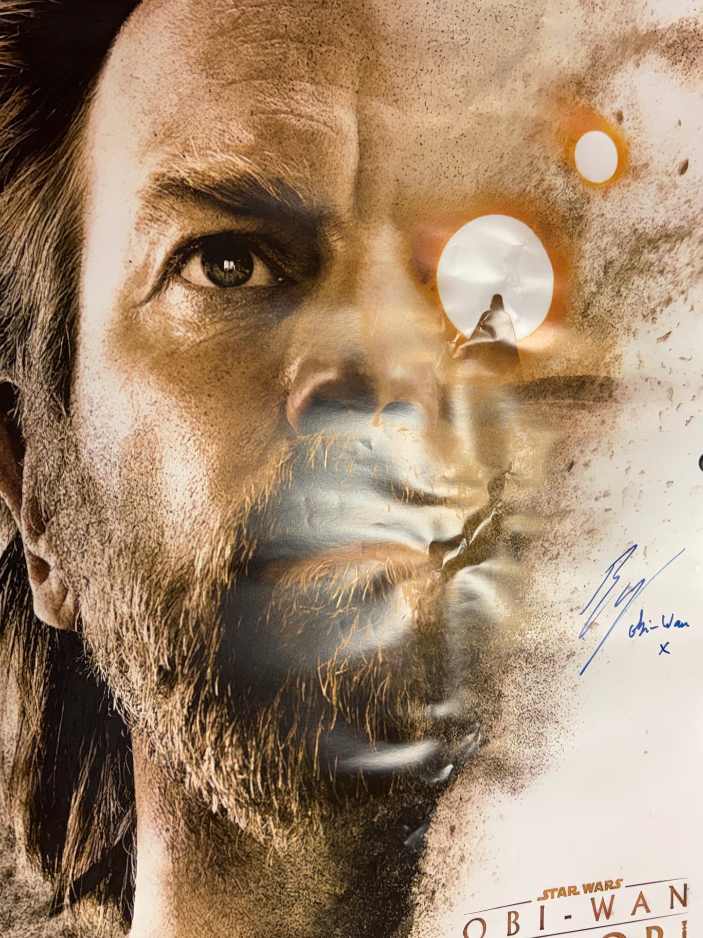 
                  
                    Ewan McGregor as Obi-Wan Kenobi in Star Wars: Obi-Wan Kenobi (JSA) Signed 24x35.5 Poster with Character Name
                  
                