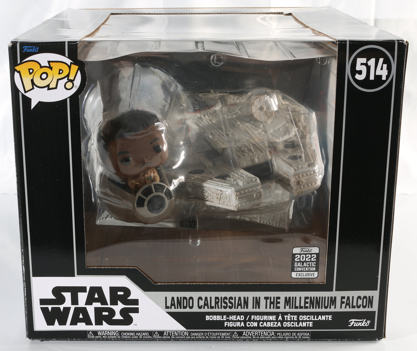 
                  
                    Billy Dee Williams as Lando Calrissian in Star Wars 2022 Galactic Convention Exclusive (JSA) Signed Oversized Funko POP! #514
                  
                