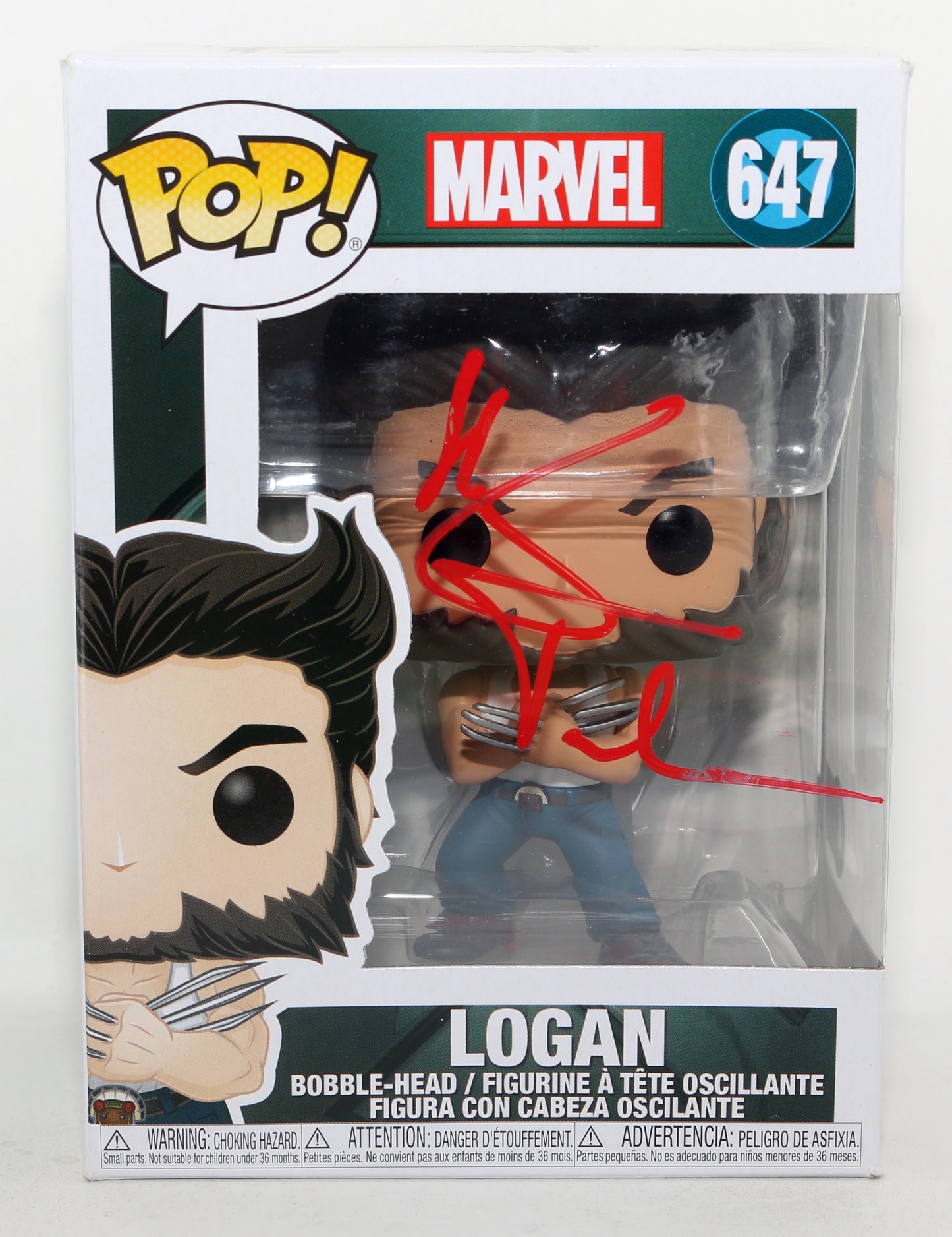 
                  
                    Hugh Jackman as Logan / Wolverine in X-Men (Beckett) Signed Funko POP! #647
                  
                