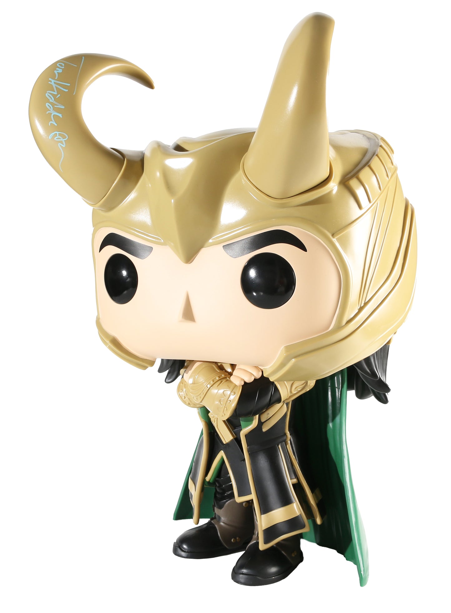 
                  
                    Tom Hiddleston as Loki in The Avengers (JSA) Signed Mega Funko POP! #1346
                  
                