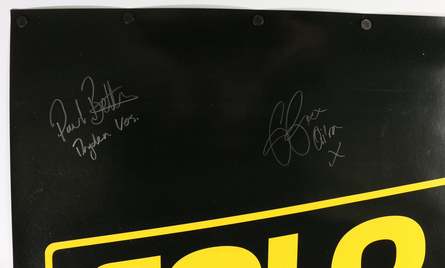 
                  
                    Solo: A Star Wars Story (Official Pix / Topps) 27x40 Poster Cast Signed by Alden Ehrenreich, Joonas Suotamo, Paul Bettany, Emilia Clarke, Warwick Davis, & Erin Kellyman with Character Names
                  
                