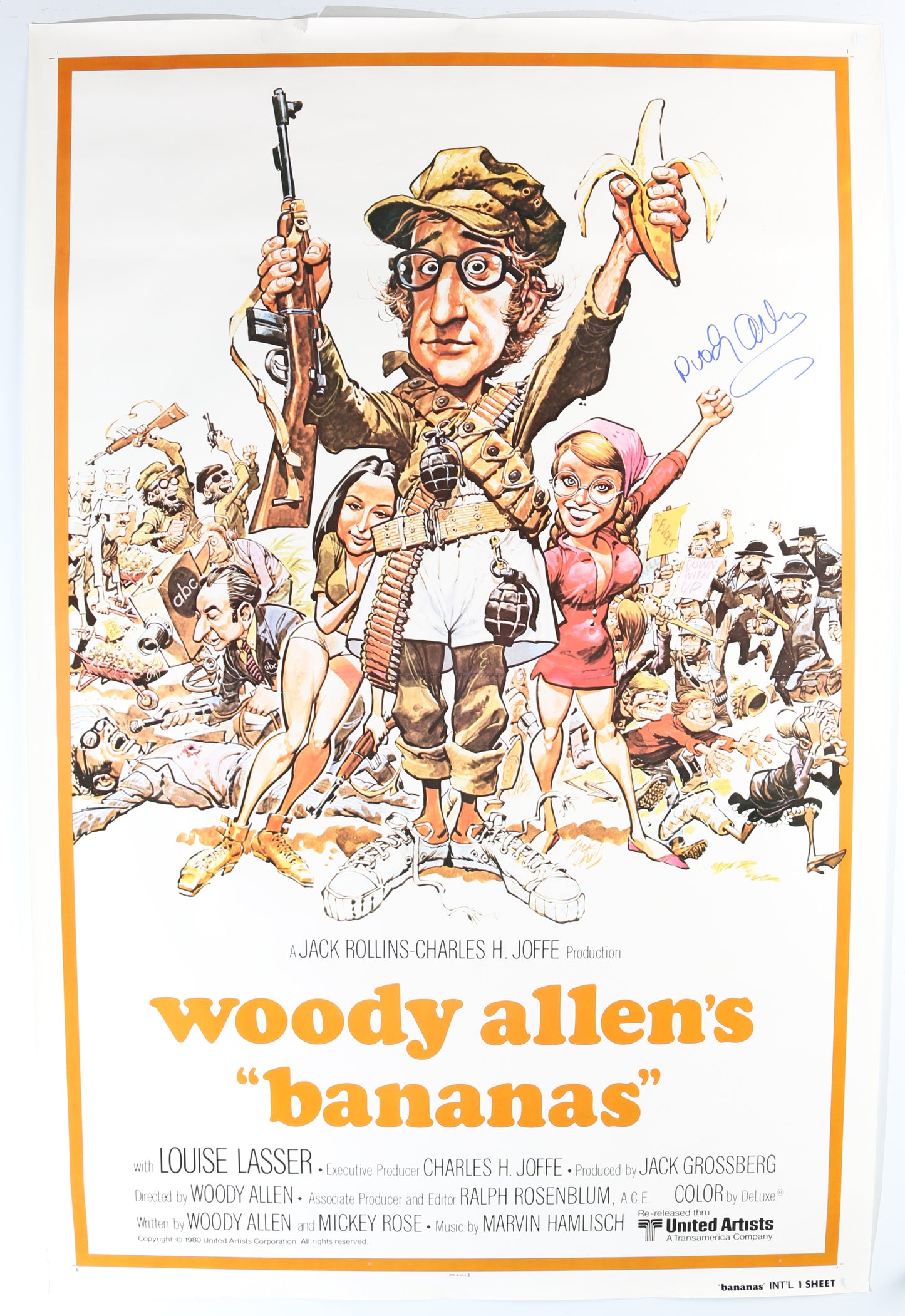 
                  
                    Woody Allen as Fielding Mellish in Bananas Signed 27x41 Poster
                  
                