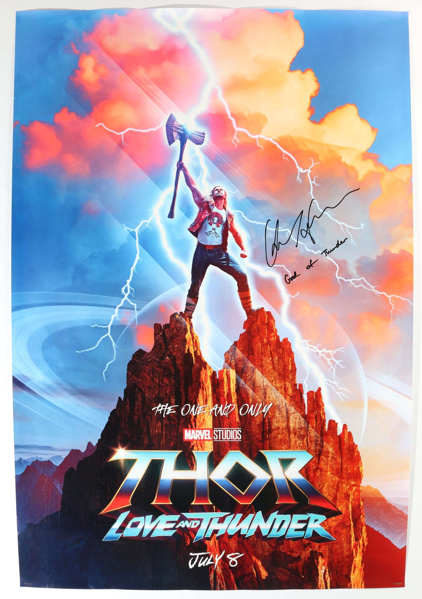 
                  
                    Chris Hemsworth as Thor in Thor: Love & Thunder Signed 27x40 Poster
                  
                