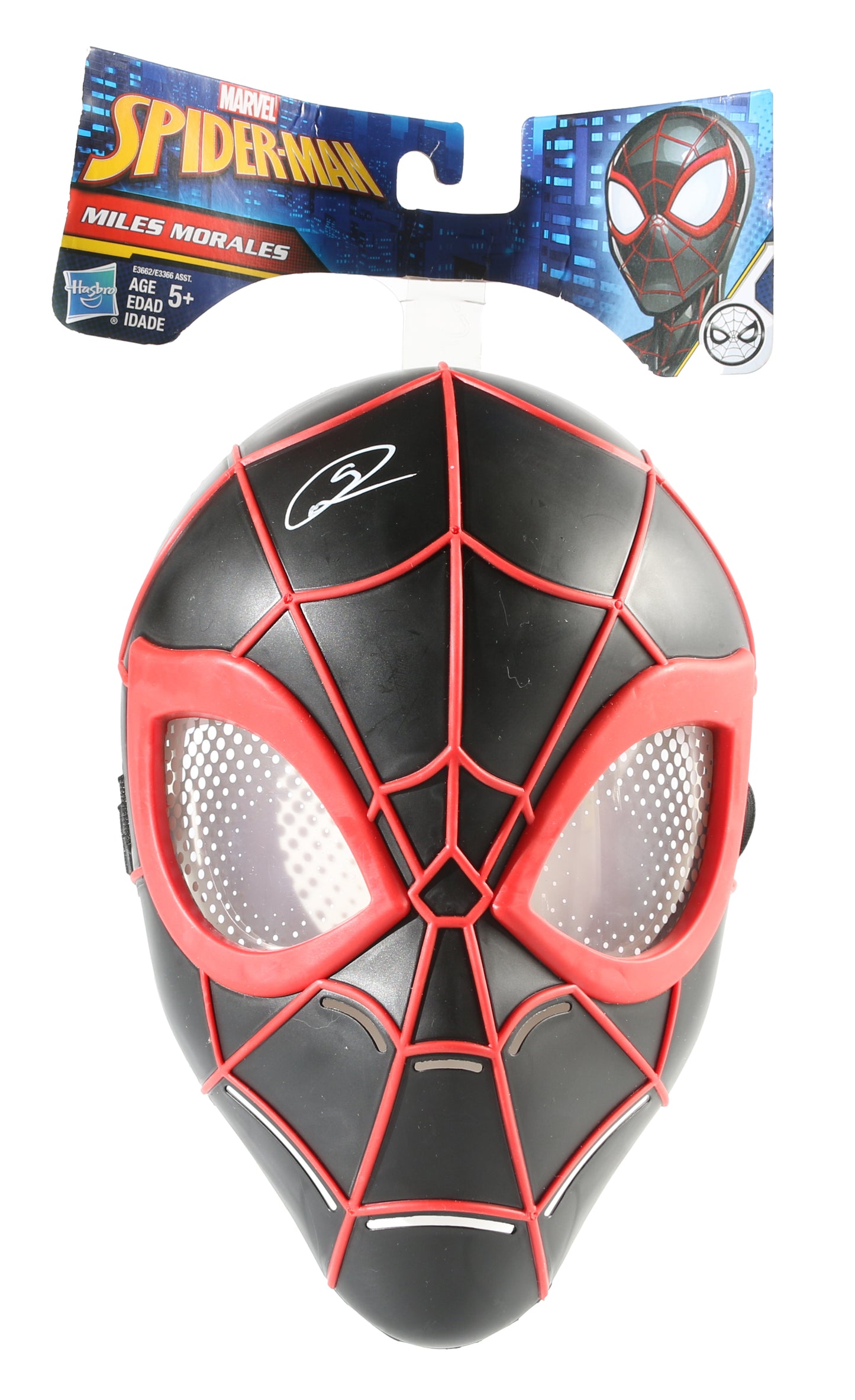
                  
                    Shameik Moore as Miles Morales in Spider-Man: Into the Spider-Verse Signed Hasbro Mask
                  
                