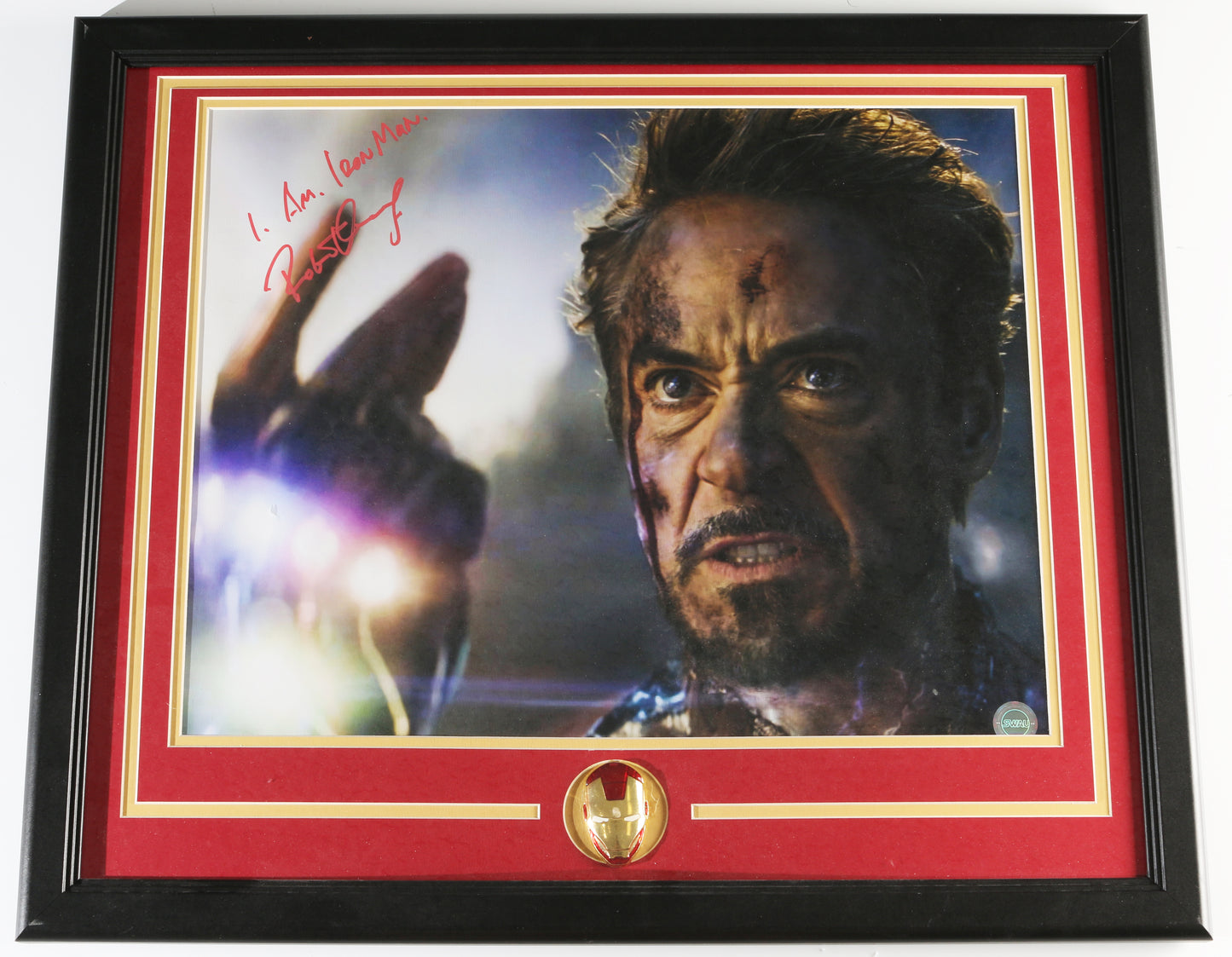 
                  
                    Robert Downey Jr as Tony Stark / Iron Man in Avengers: Endgame (SWAU) Frame Signed 16x20 Photo with Iconic Character Name Quote
                  
                
