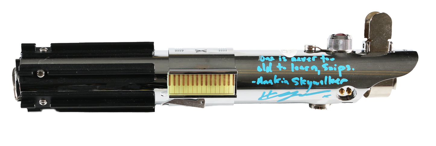 
                  
                    Hayden Christensen as Anakin Skywalker in Star Wars: Ahsoka (JSA) Signed Prop Replica Lightsaber with Character Name & Quote
                  
                