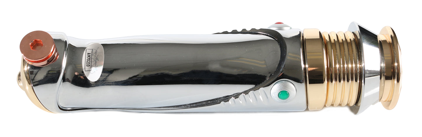 
                  
                    Ian McDiarmid as Emperor Palpatine / Darth Sidious in Star Wars Episode III: Revenge of the Sith (JSA) Signed Galaxy's Edge Prop Replica Lightsaber with Character Name & Quote
                  
                