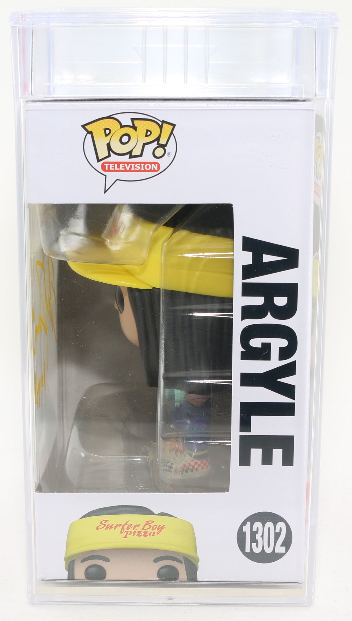 
                  
                    Eduardo Franco as Argyle in Stranger Things Signed Funko POP! #1302 with Character Name and Quote PSA Graded 9.0
                  
                