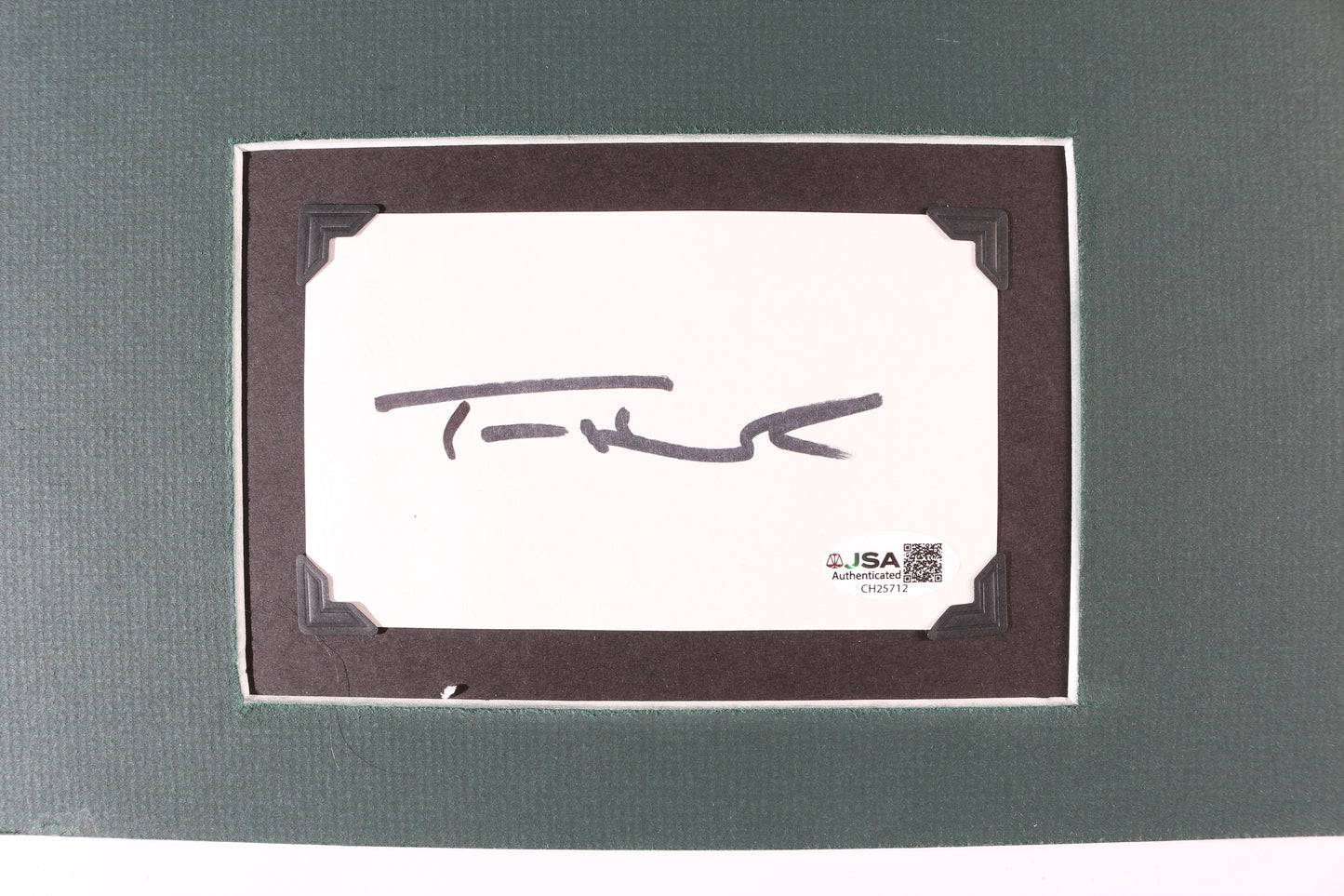 
                  
                    Tom Hanks as Paul Edgecomb & Michael Clarke Duncan as John Coffey in The Green Mile (JSA) Signed Matted Index Cards
                  
                