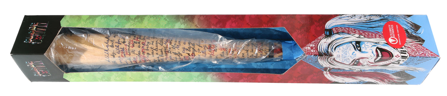 
                  
                    Margot Robbie as Harley Quinn in Suicide Squad Signed Prop Replica Baseball Bat with Character Name
                  
                