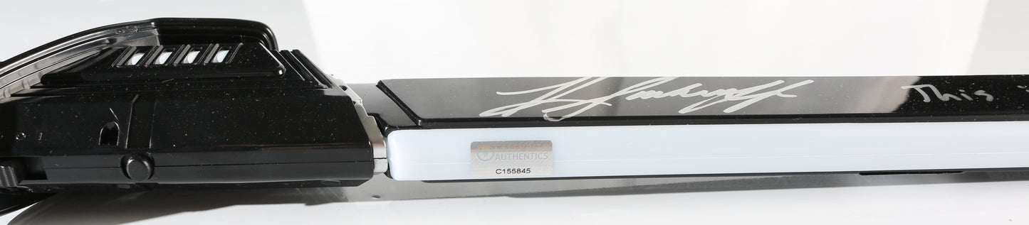
                  
                    Katee Sackhoff as Bo-Katan Kryze in Star Wars: The Mandalorian Signed Prop Replica Darksaber with Character Name & Quote
                  
                