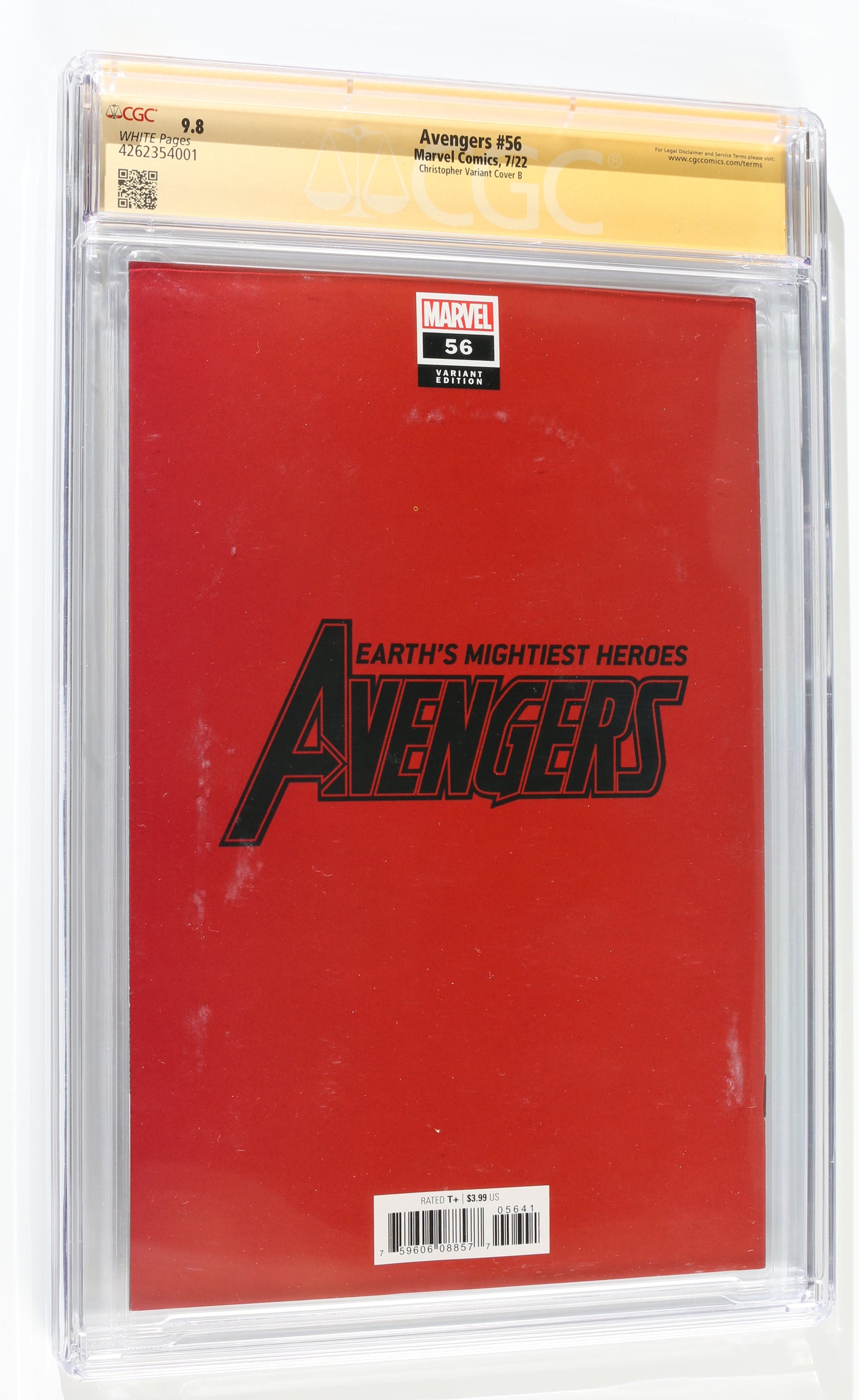 
                  
                    Avengers #56 - Signed by Elizabeth Olsen as Scarlet Witch (CGC Signature Series 9.8) 2022
                  
                
