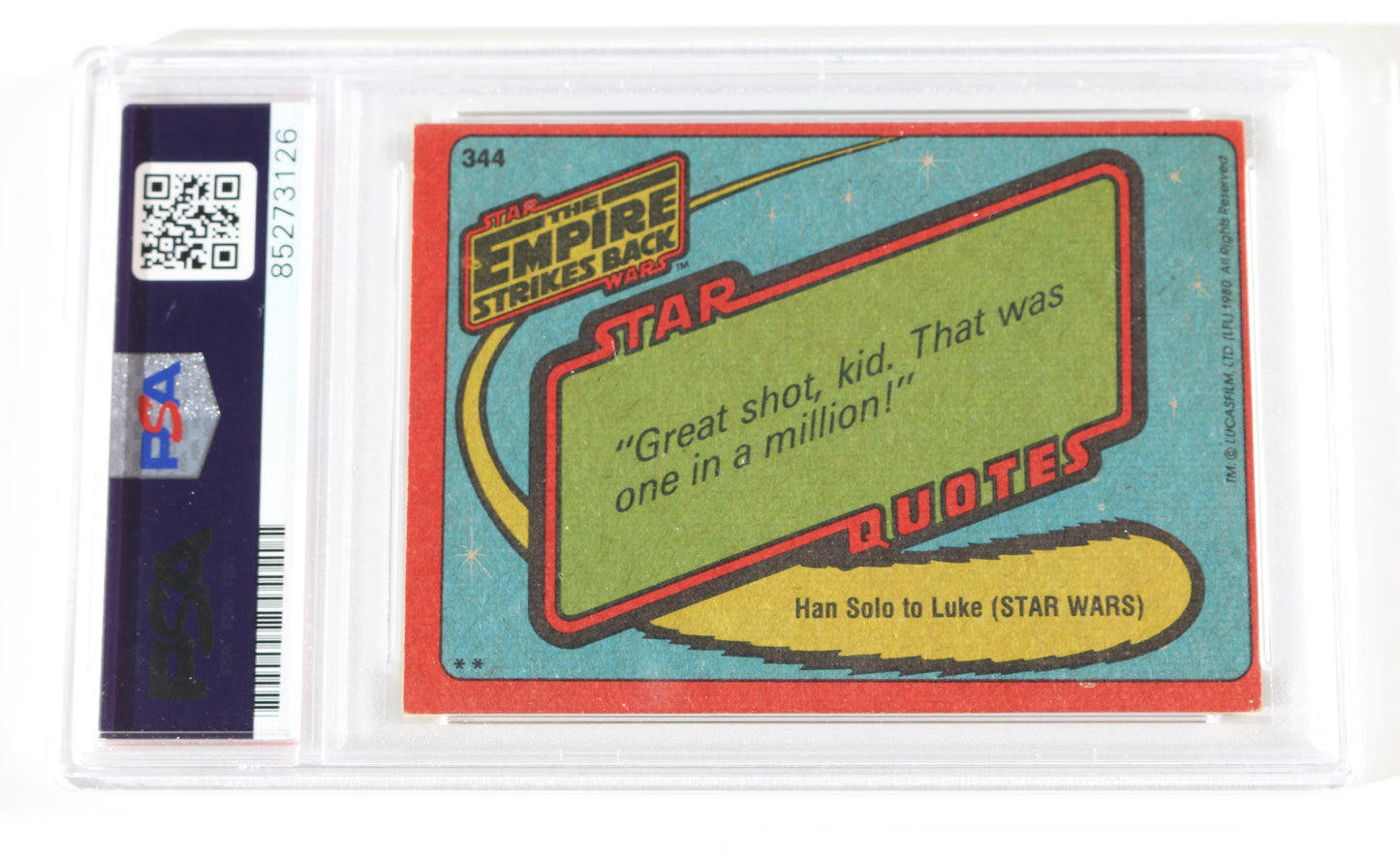 
                  
                    Ralph McQuarrie Concept Artist for Star Wars: The Empire Strikes Back Escape from Bespin (PSA Encapsulated) Signed 1980 Topps Trading Card
                  
                