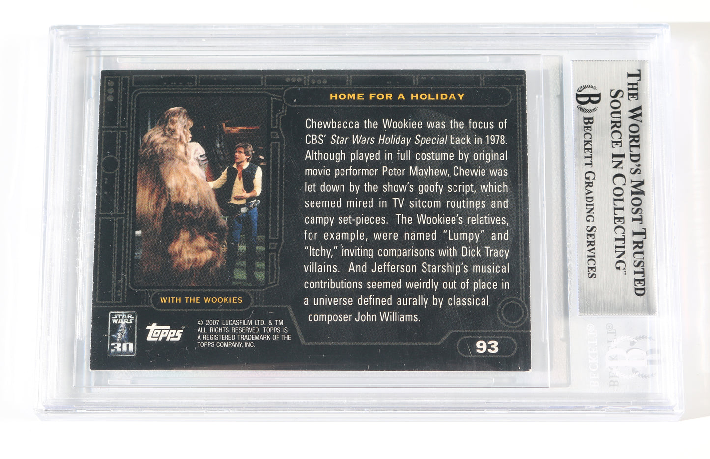 
                  
                    Steve Binder Director of the Star Wars Holiday Special (Beckett Encapsulated) Signed 2007 Topps "Home For A Holiday" Trading Card
                  
                