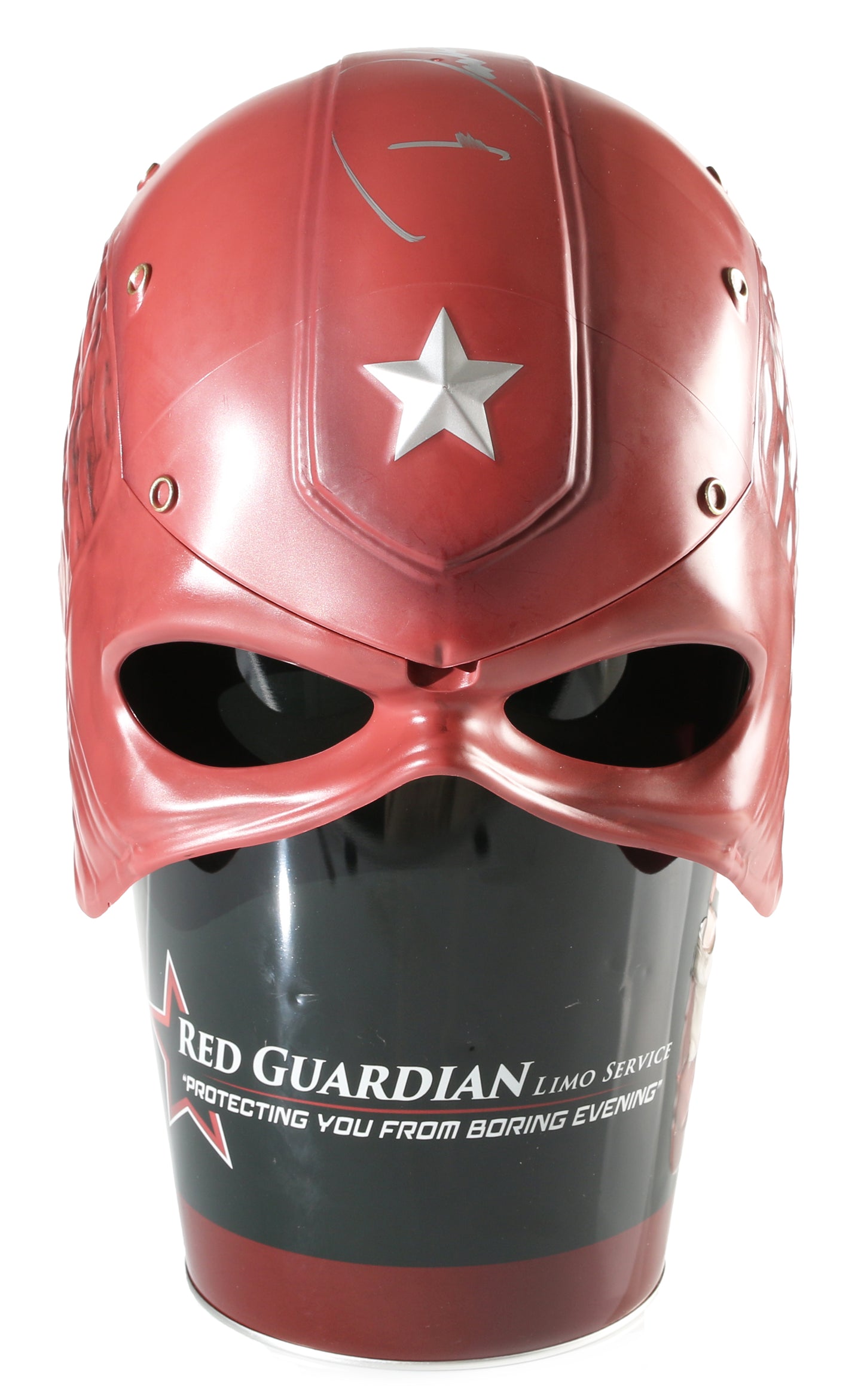
                  
                    David Harbour as Alexei Shostakov the Red Guardian in Marvel's Black Widow & Thunderbolts* / The New Avengers Signed Popcorn Bucket with Character Name
                  
                
