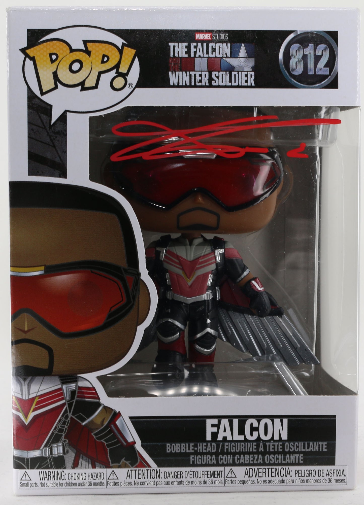 
                  
                    Anthony Mackie as Falcon in Falcon and the Winter Soldier Signed Funko POP! #812
                  
                
