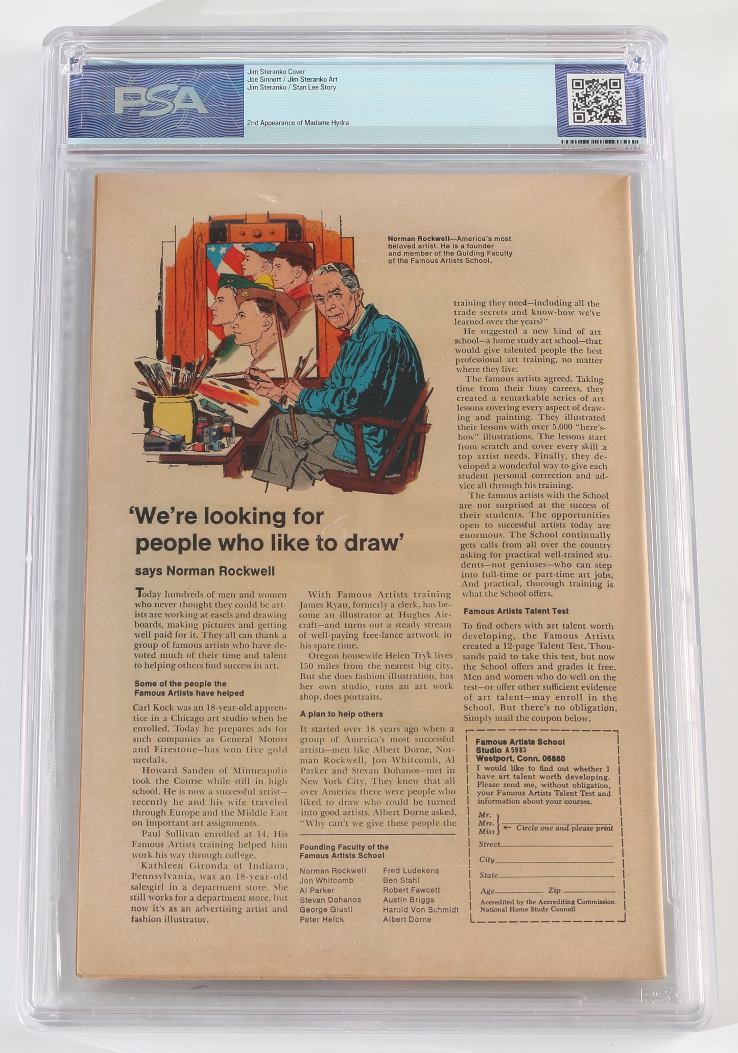 
                  
                    Captain America #111 - Signed by Artists & Creators: Stan Lee, Joe Sinnott, Allen Bellman, & Jim Steranko (PSA Auto Auth 8.0) 1969
                  
                