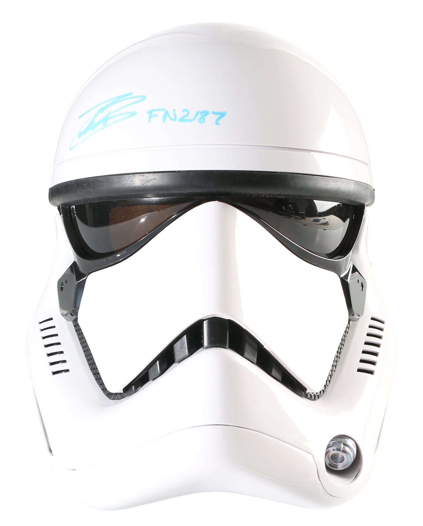
                  
                    John Boyega as FN-2187 / Finn in Star Wars: The Force Awakens (Official Pix) Signed Prop Replica Stormtrooper Helmet
                  
                