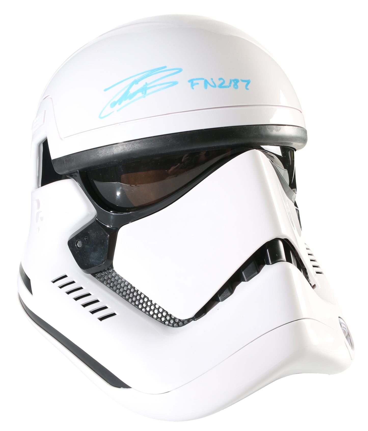 
                  
                    John Boyega as FN-2187 / Finn in Star Wars: The Force Awakens (Official Pix) Signed Prop Replica Stormtrooper Helmet
                  
                