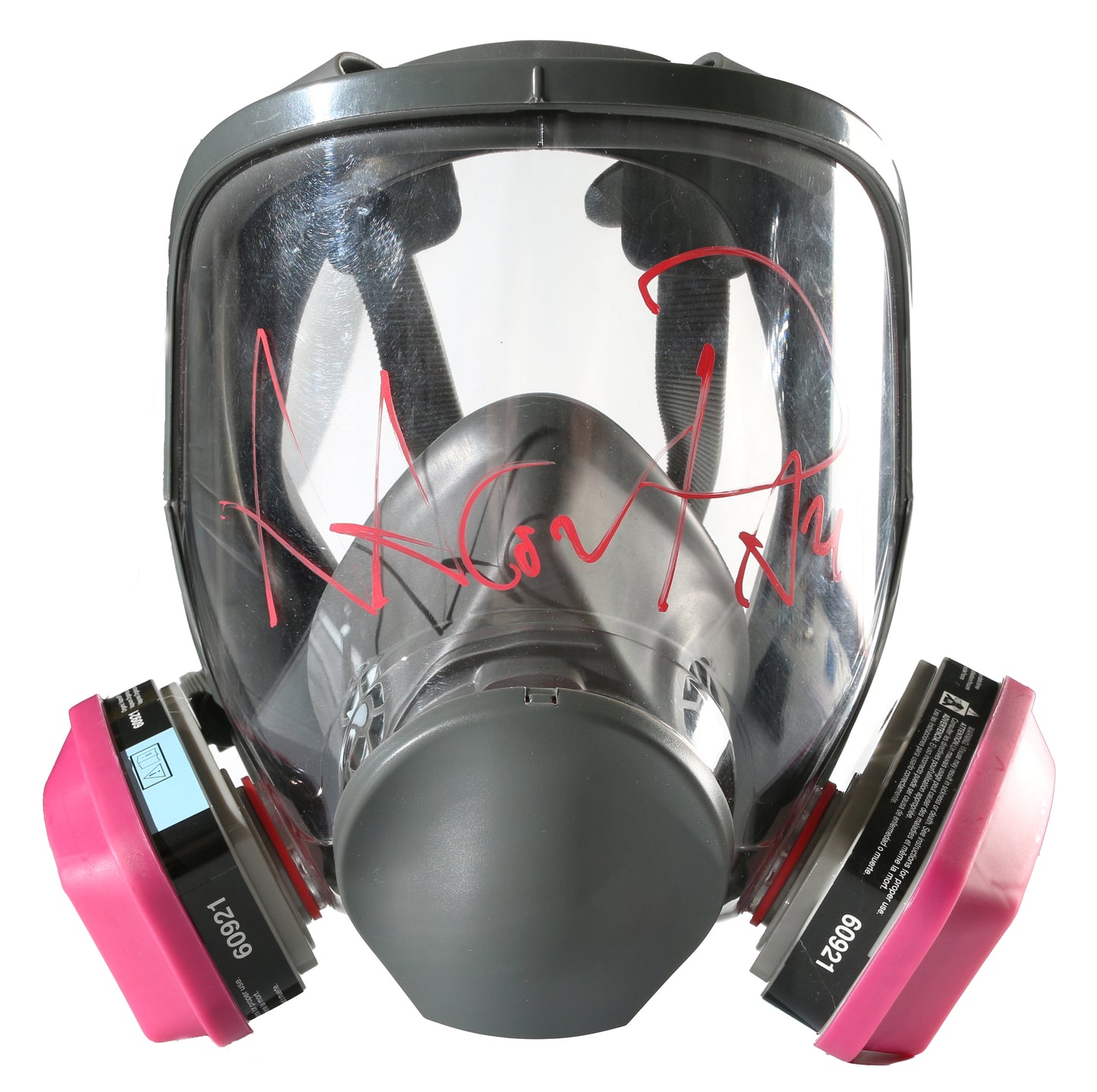 
                  
                    Aaron Paul as Jesse Pinkman in Breaking Bad Signed Prop Replica Meth Cooking Respirator Mask
                  
                