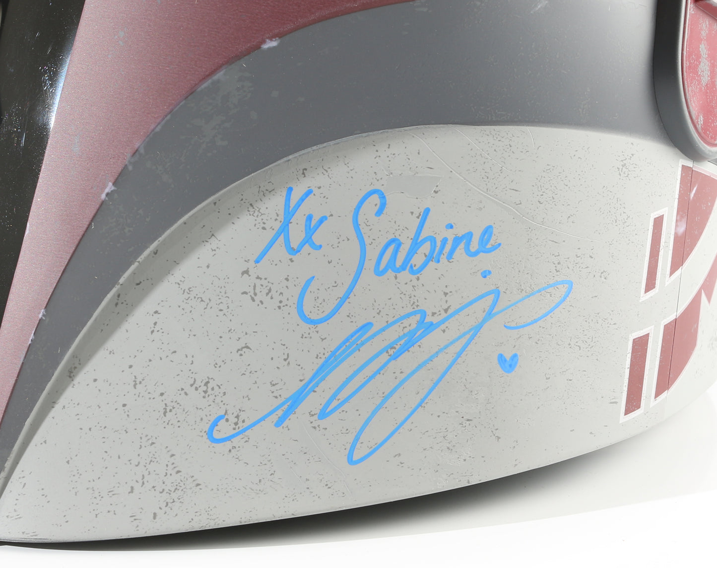 
                  
                    Sabine from Star Wars: Ahsoka Prop Replica Hasbro The Black Series Helmet (Beckett) Signed by Natasha Liu Bordizzo with Character Name
                  
                