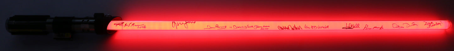 
                  
                    Darth Vader from Star Wars Prop Replica Hasbro Force FX Lightsaber (Celebrity Authentics) Cast Signed by Harrison Ford, Carrie Fisher, Mark Hamill, Dave Prowse, Peter Mayhew, Anthony Daniels, Ian McDiarmid, Billy Dee Williams, & Dave Barclay
                  
                
