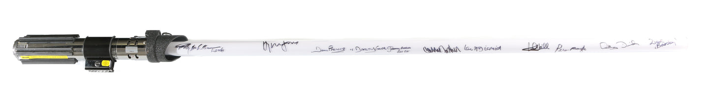 
                  
                    Darth Vader from Star Wars Prop Replica Hasbro Force FX Lightsaber (Celebrity Authentics) Cast Signed by Harrison Ford, Carrie Fisher, Mark Hamill, Dave Prowse, Peter Mayhew, Anthony Daniels, Ian McDiarmid, Billy Dee Williams, & Dave Barclay
                  
                
