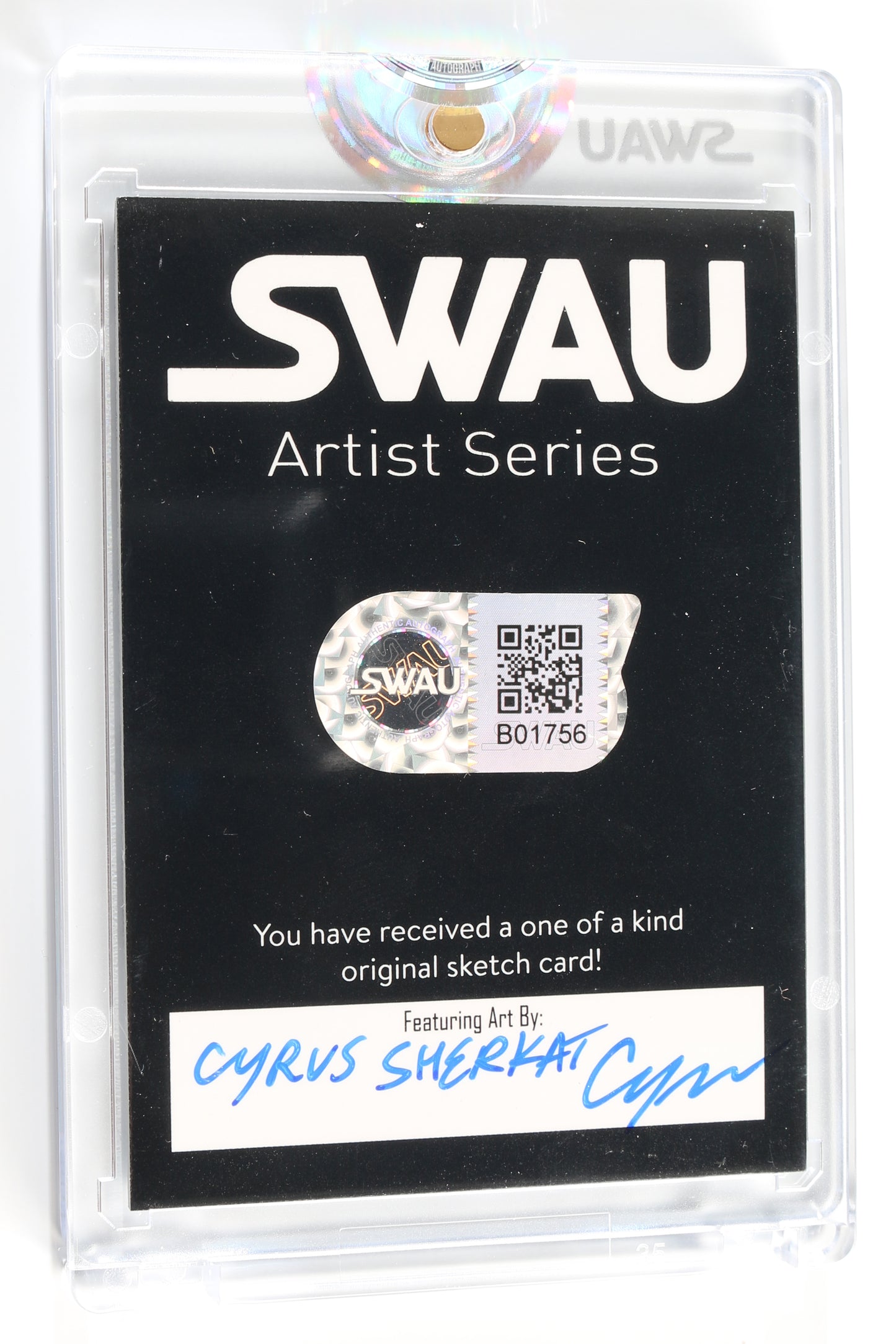 
                  
                    Sebastian Stan as Winter Soldier in Captain America: The Winter Soldier (Encapsulated) Signed SWAU Artist Series Trading Card by Cyrus Sherkat
                  
                