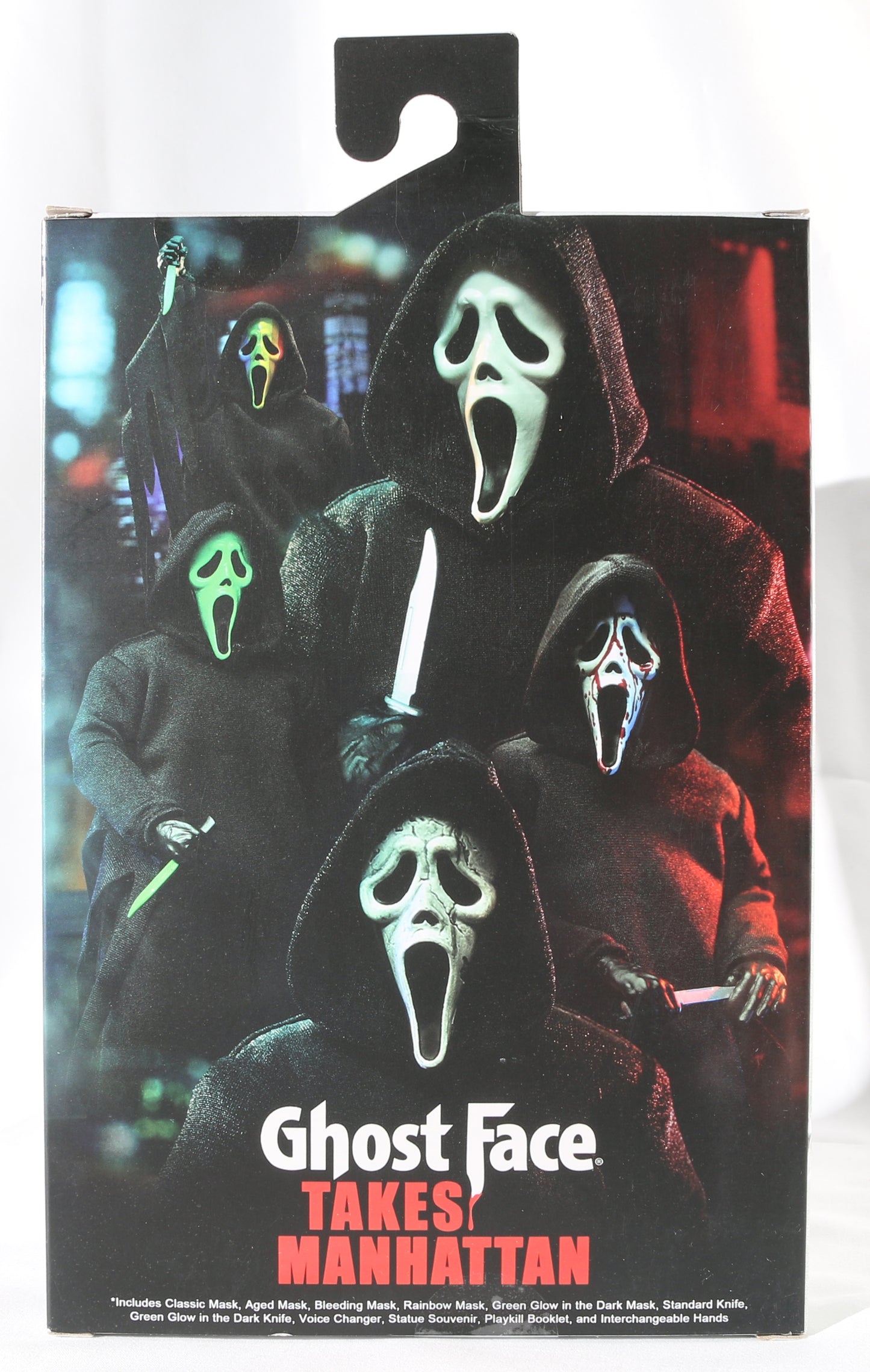 
                  
                    Scream Ghostface Neca Action Figure (JSA) Cast Signed by Neve Campbell, David Arquette, Skeet Ulrich, Matthew Lillard, Jamie Kennedy, Rose McGowan, & Roger L. Jackson With Character Names & Quotes
                  
                